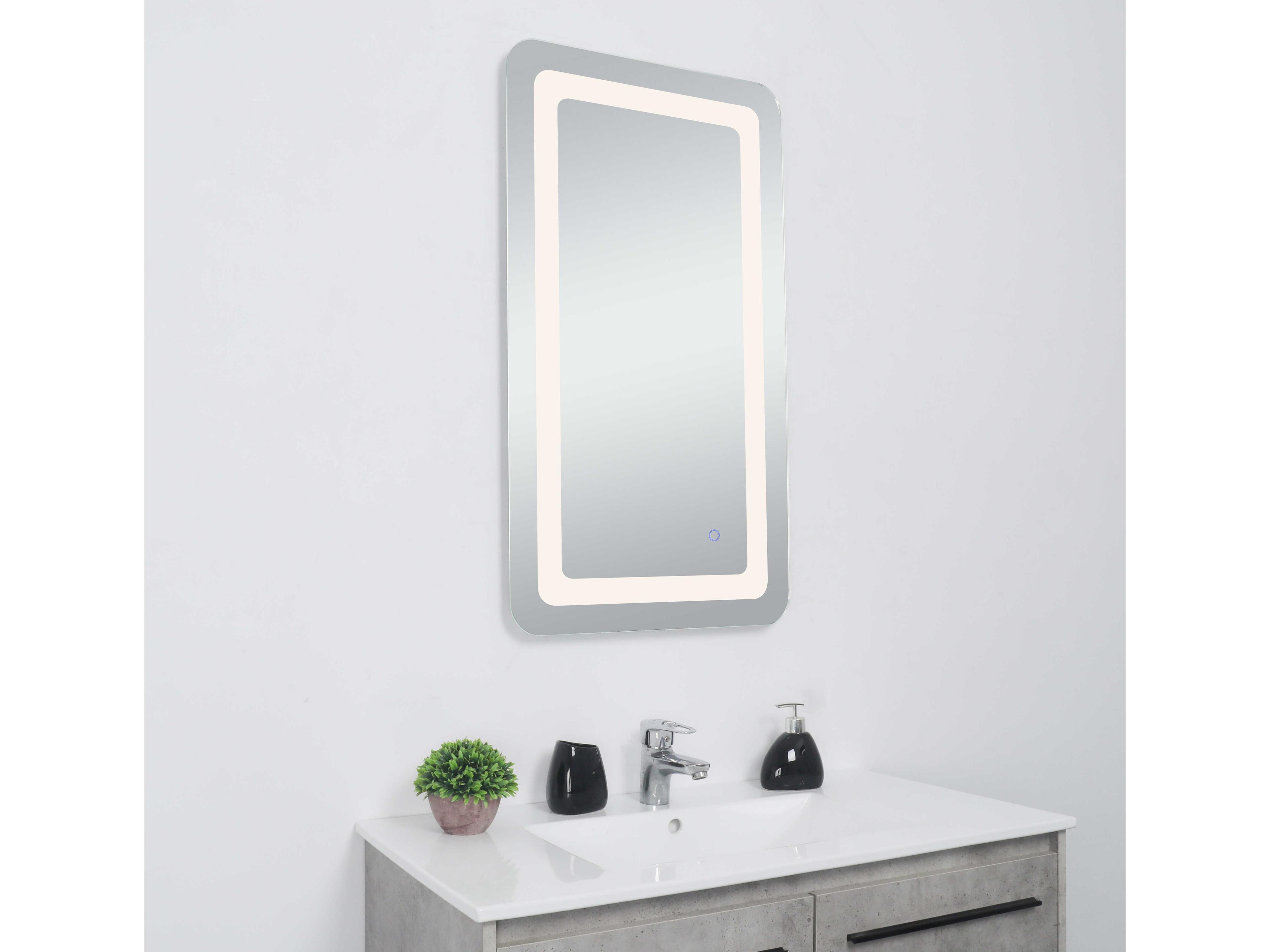 Elegant Lighting Genesis Rectangular Wall Mirror