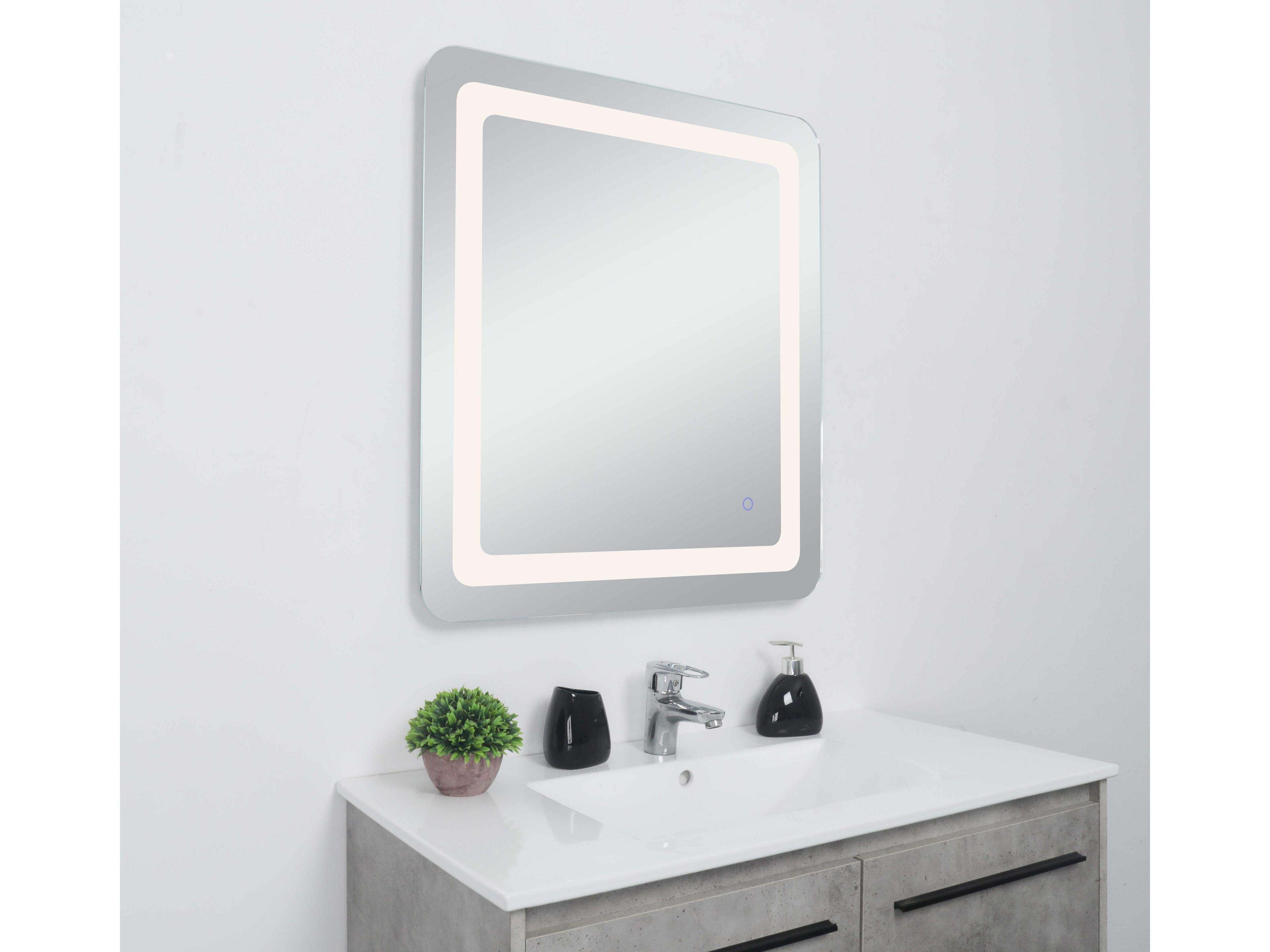 Elegant Lighting Genesis Rectangular Wall Mirror