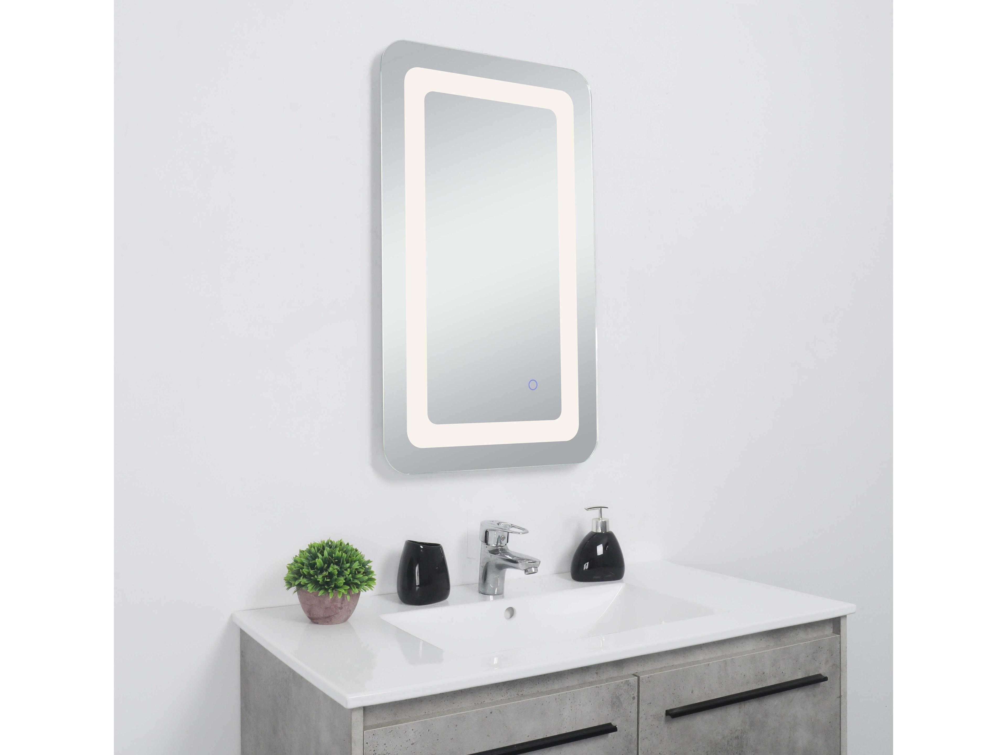 Elegant Lighting Genesis Rectangular Wall Mirror