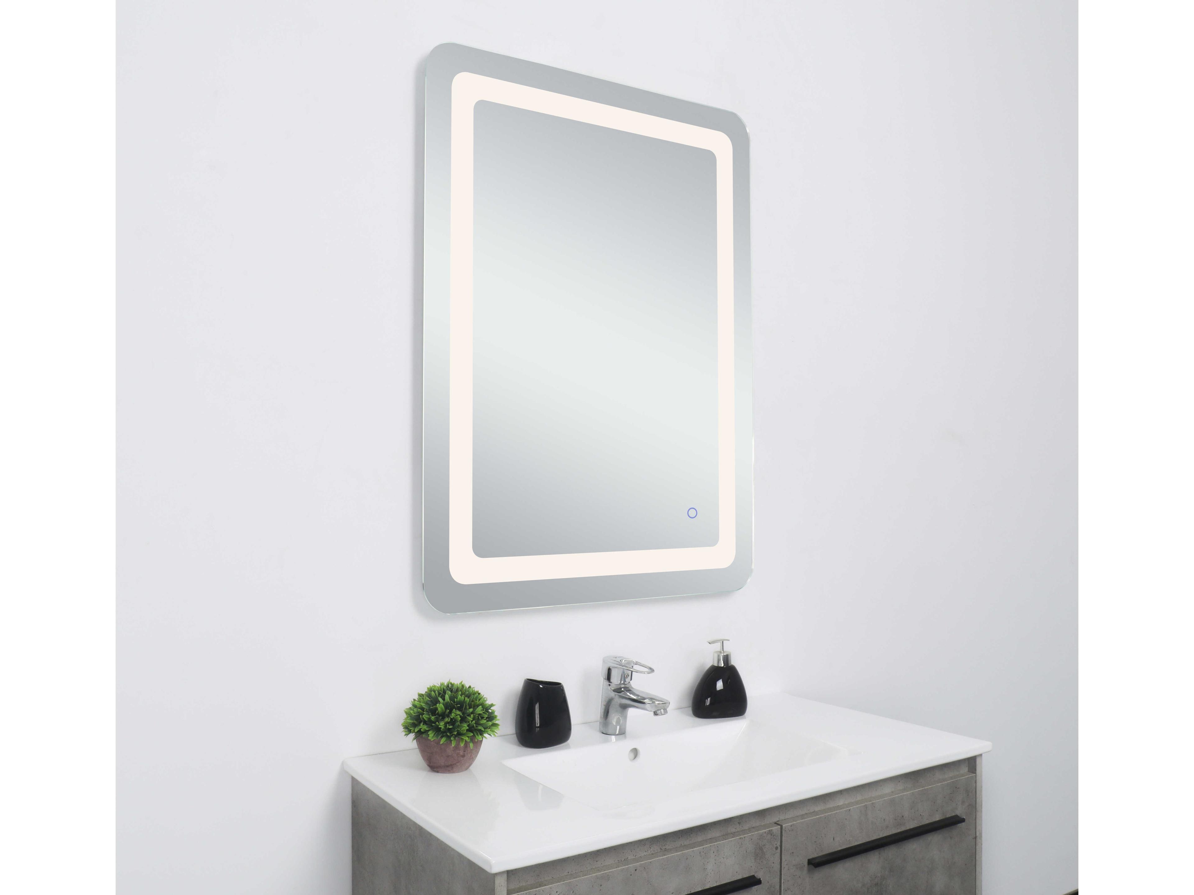 Elegant Lighting Genesis Rectangular Wall Mirror
