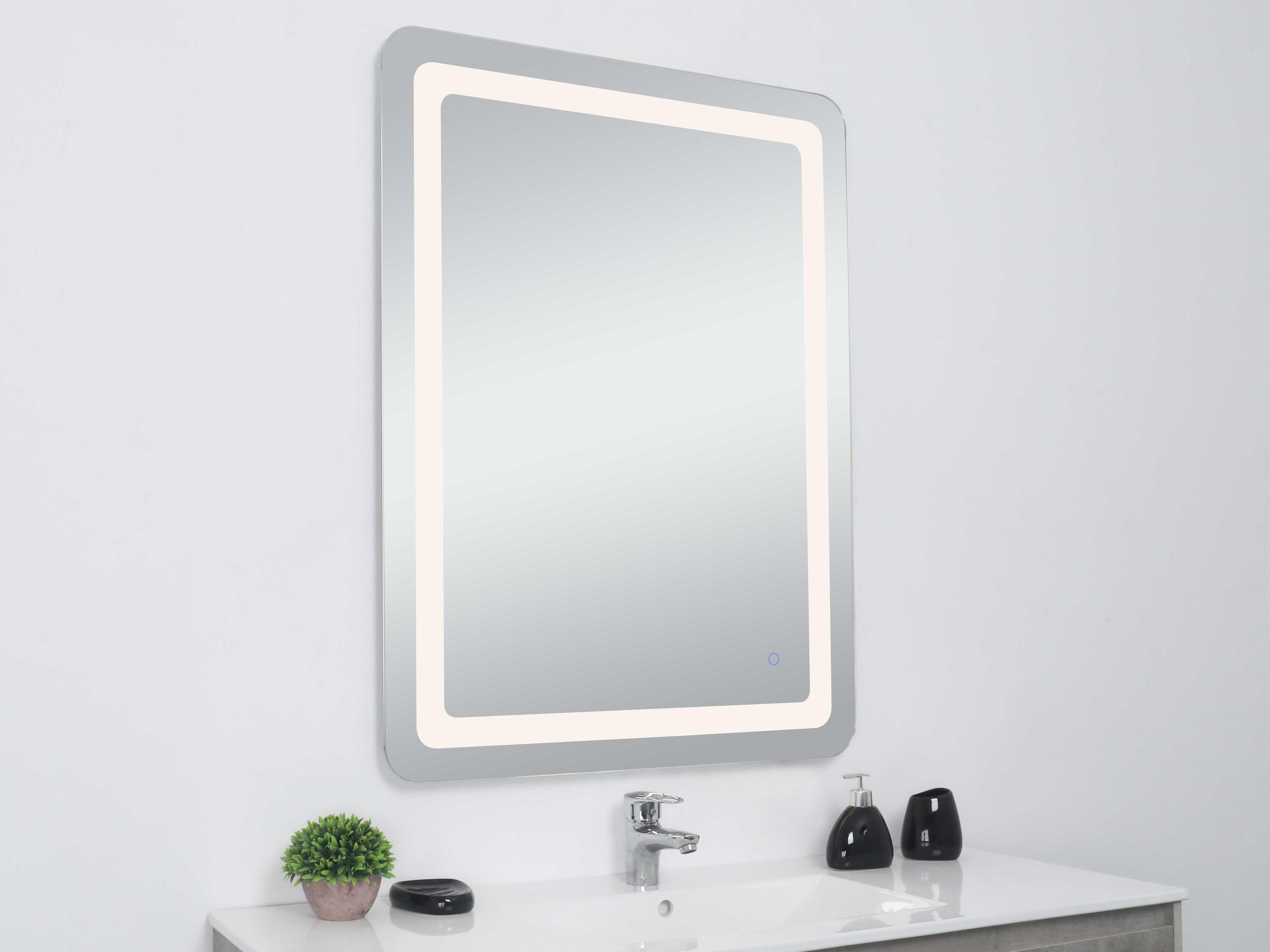 Elegant Lighting Genesis Rectangular Wall Mirror