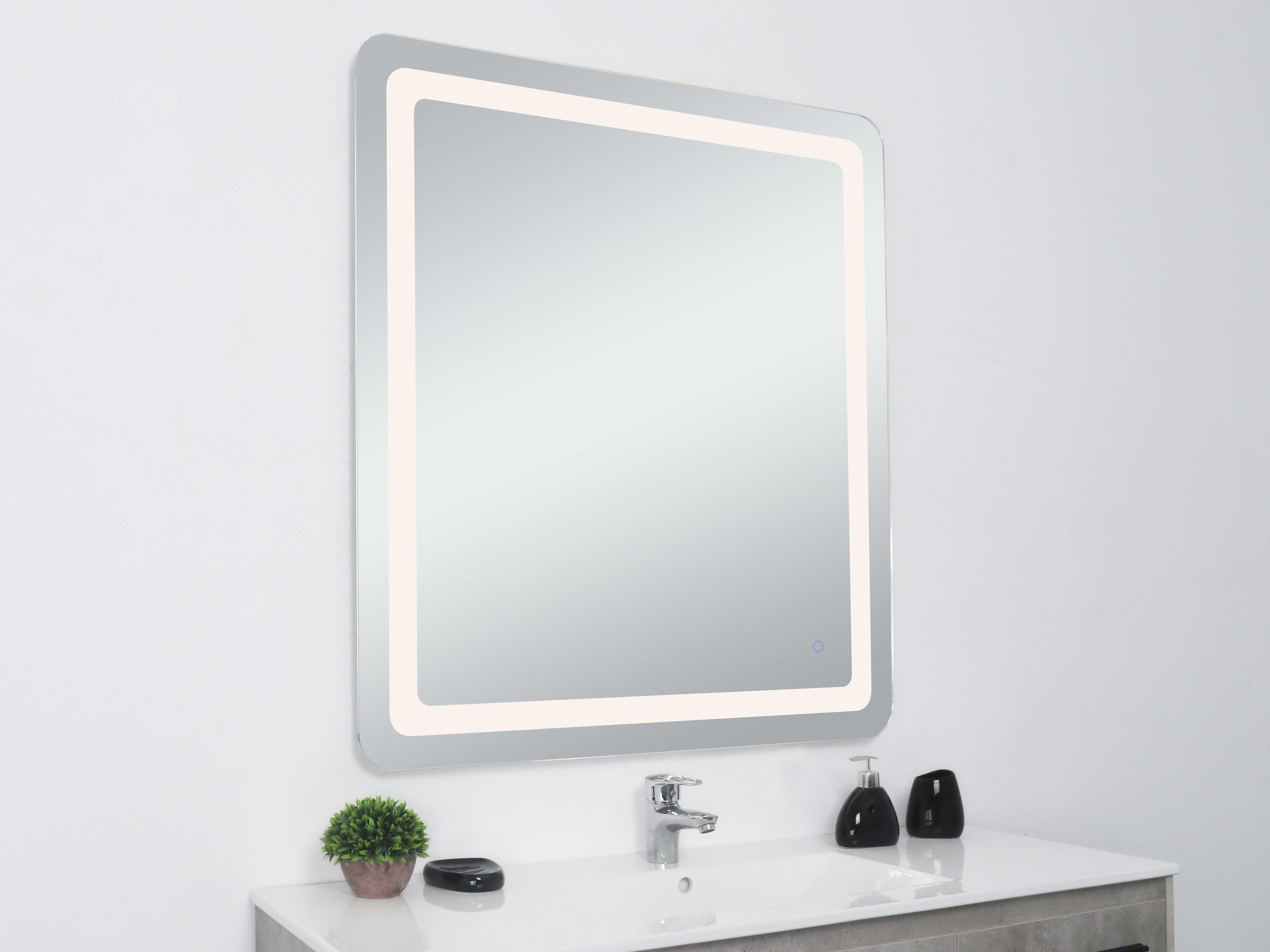 Elegant Lighting Genesis Rectangular Wall Mirror