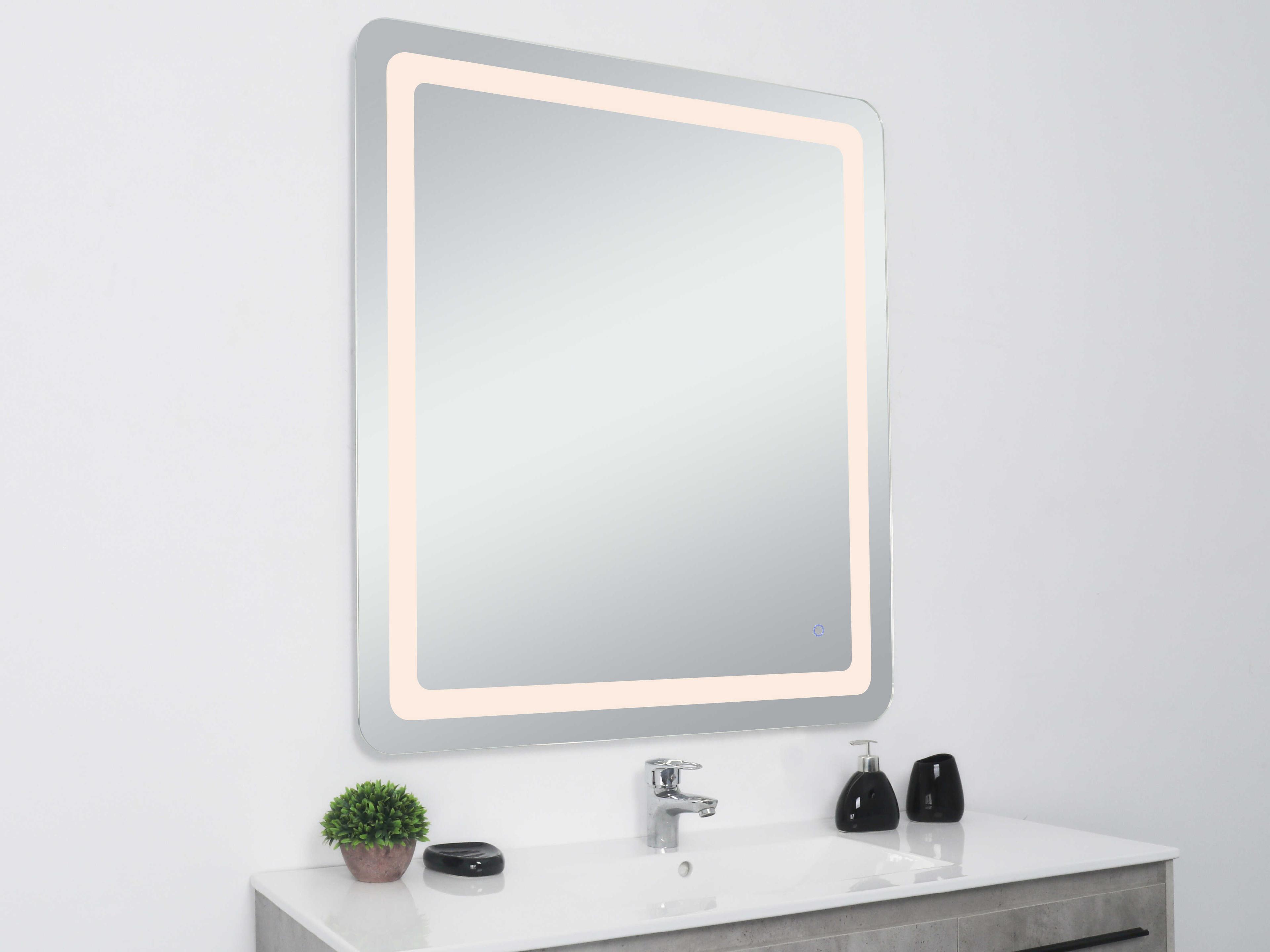 Elegant Lighting Genesis Rectangular Wall Mirror