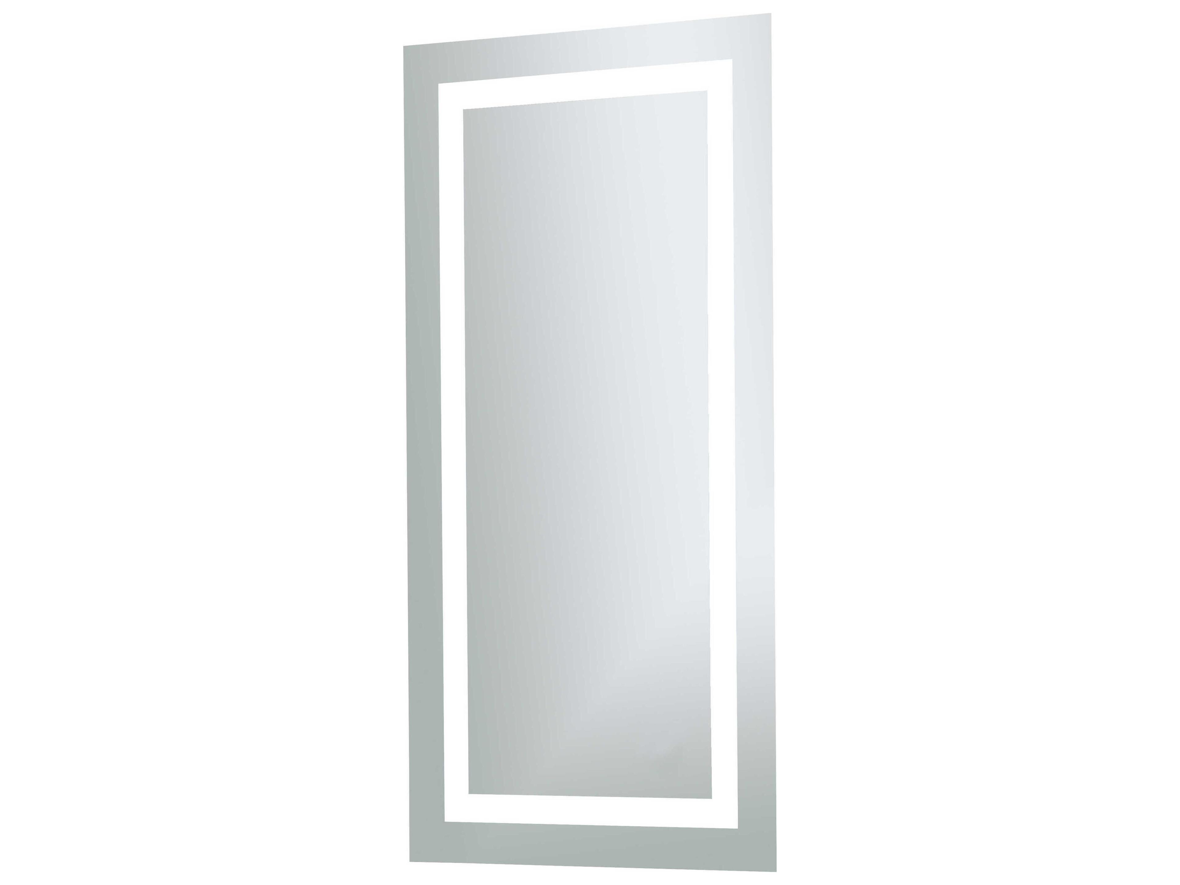Elegant Lighting Nova Glossy White 5000K LED Rectangular Wall Mirror