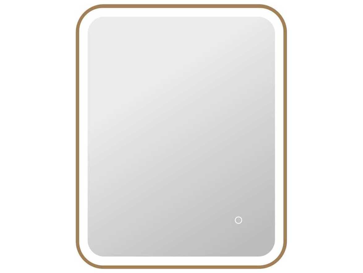 Elegant Lighting Harmoni Satin Gold Rectangular Wall Mirror