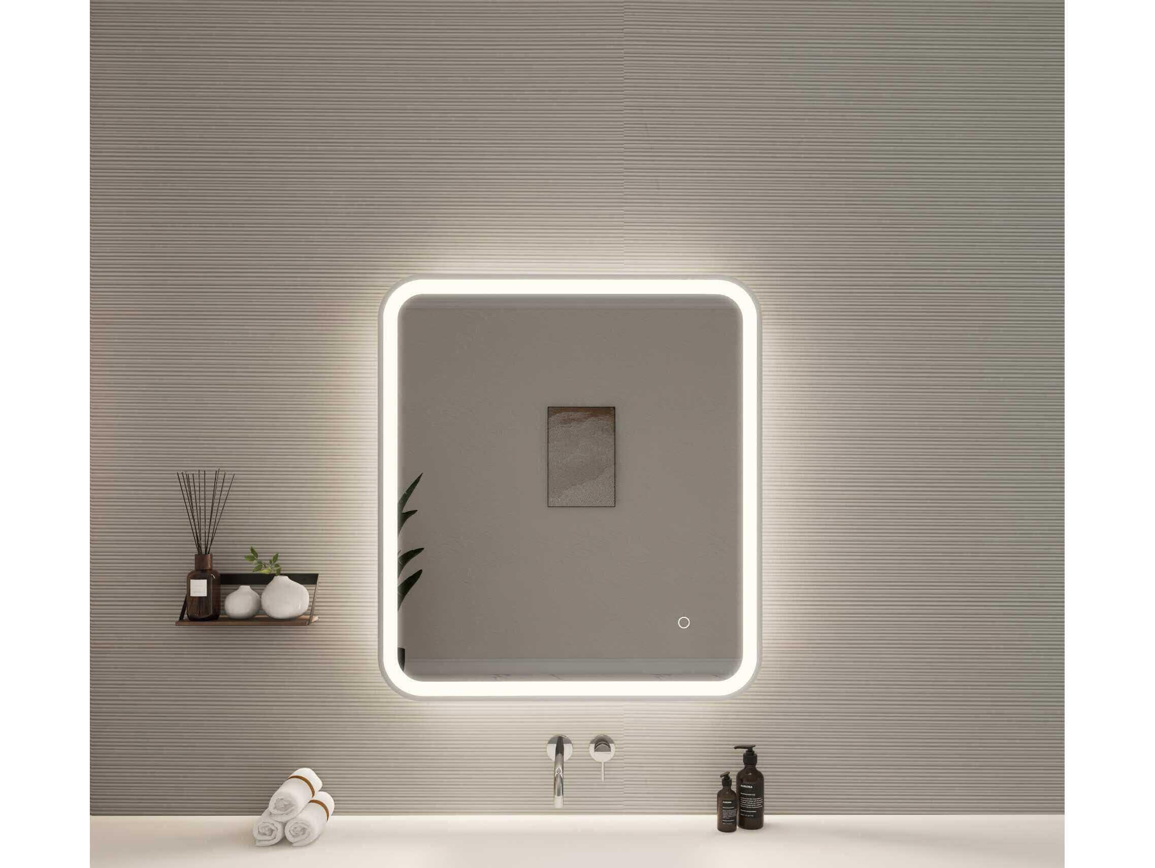Elegant Lighting Harmoni Silver Rectangular Wall Mirror