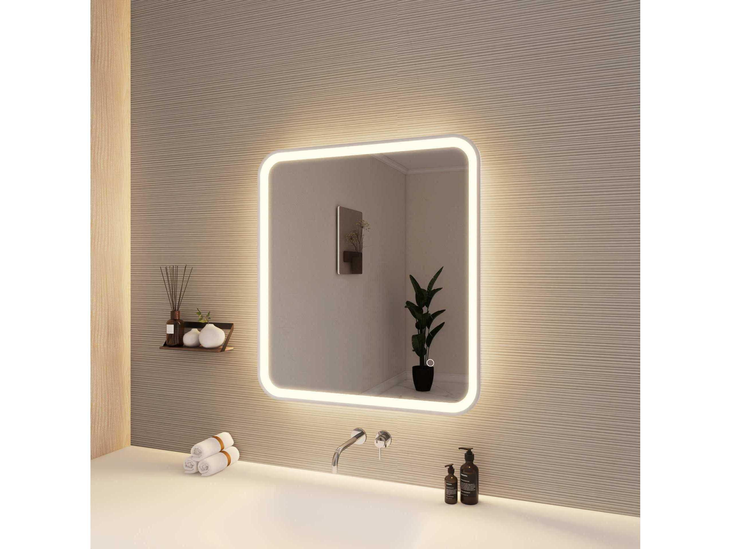 Elegant Lighting Harmoni Silver Rectangular Wall Mirror