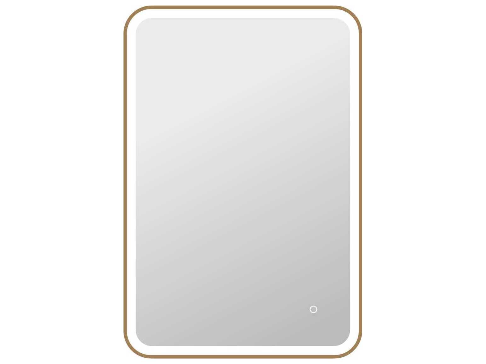 Elegant Lighting Harmoni Satin Gold Rectangular Wall Mirror