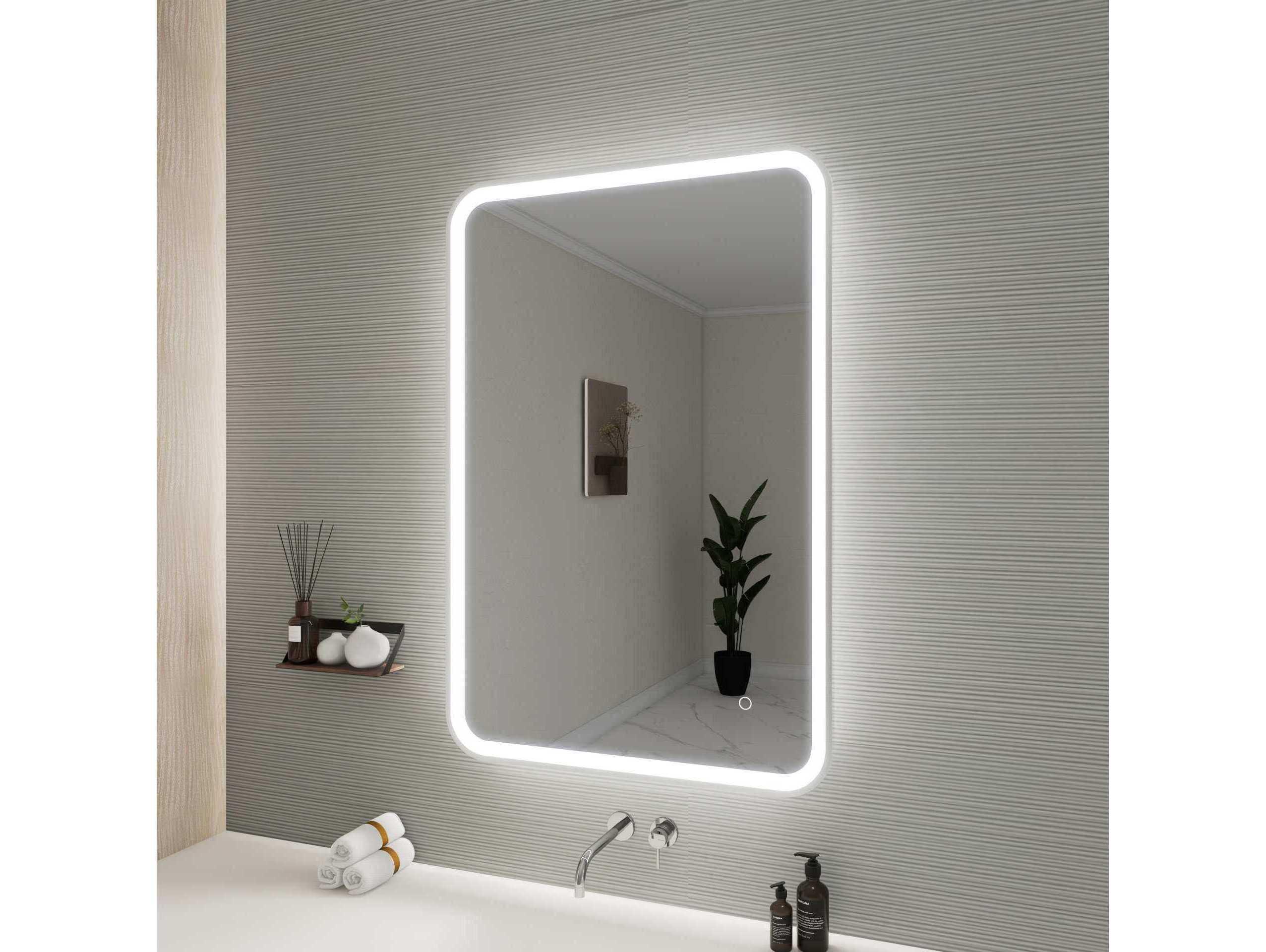 Elegant Lighting Harmoni Silver Rectangular Wall Mirror