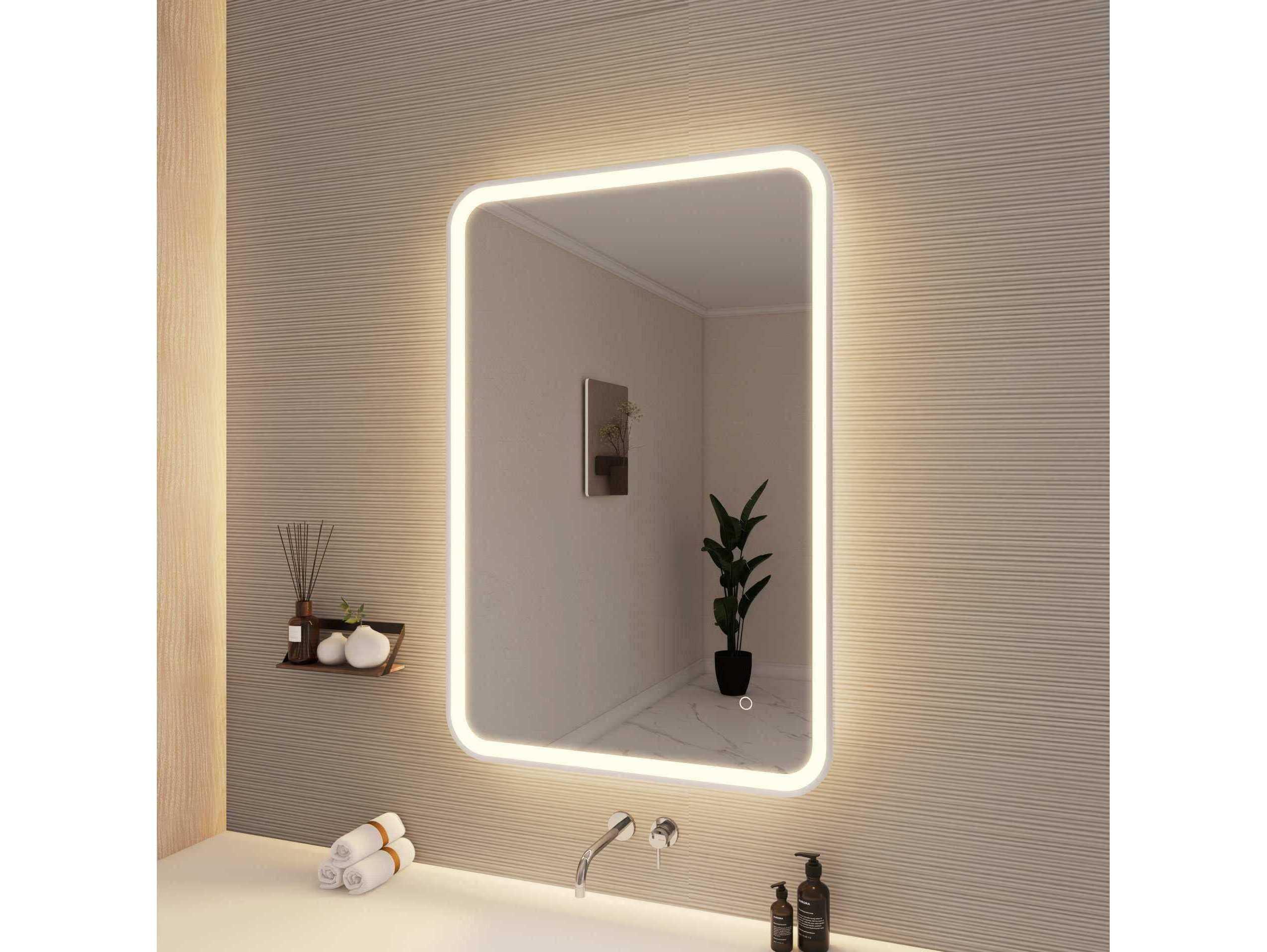 Elegant Lighting Harmoni Silver Rectangular Wall Mirror