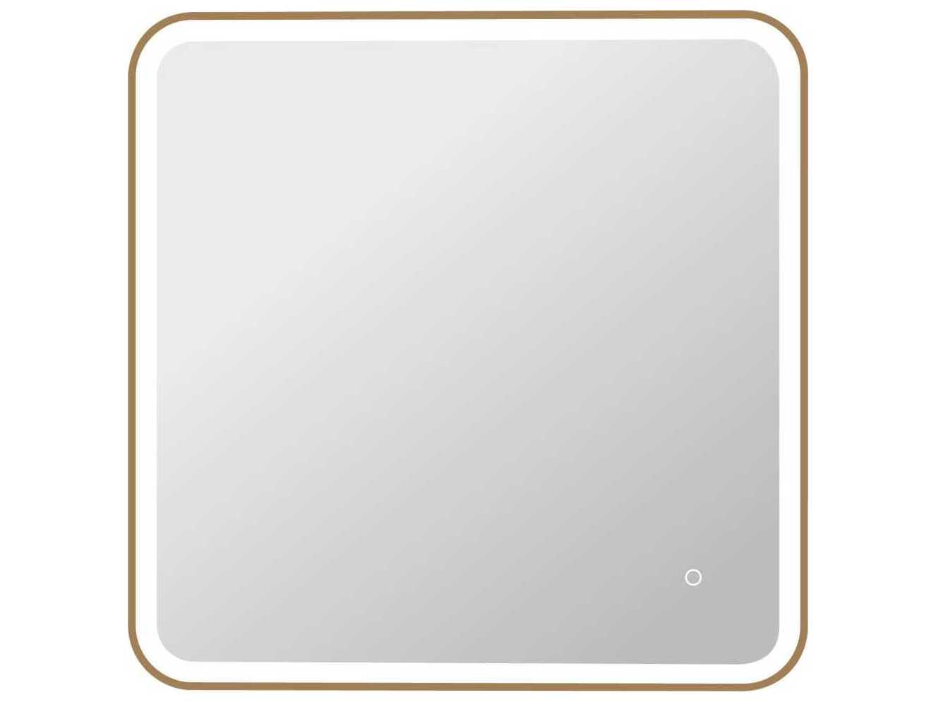 Elegant Lighting Harmoni Satin Gold Square Wall Mirror