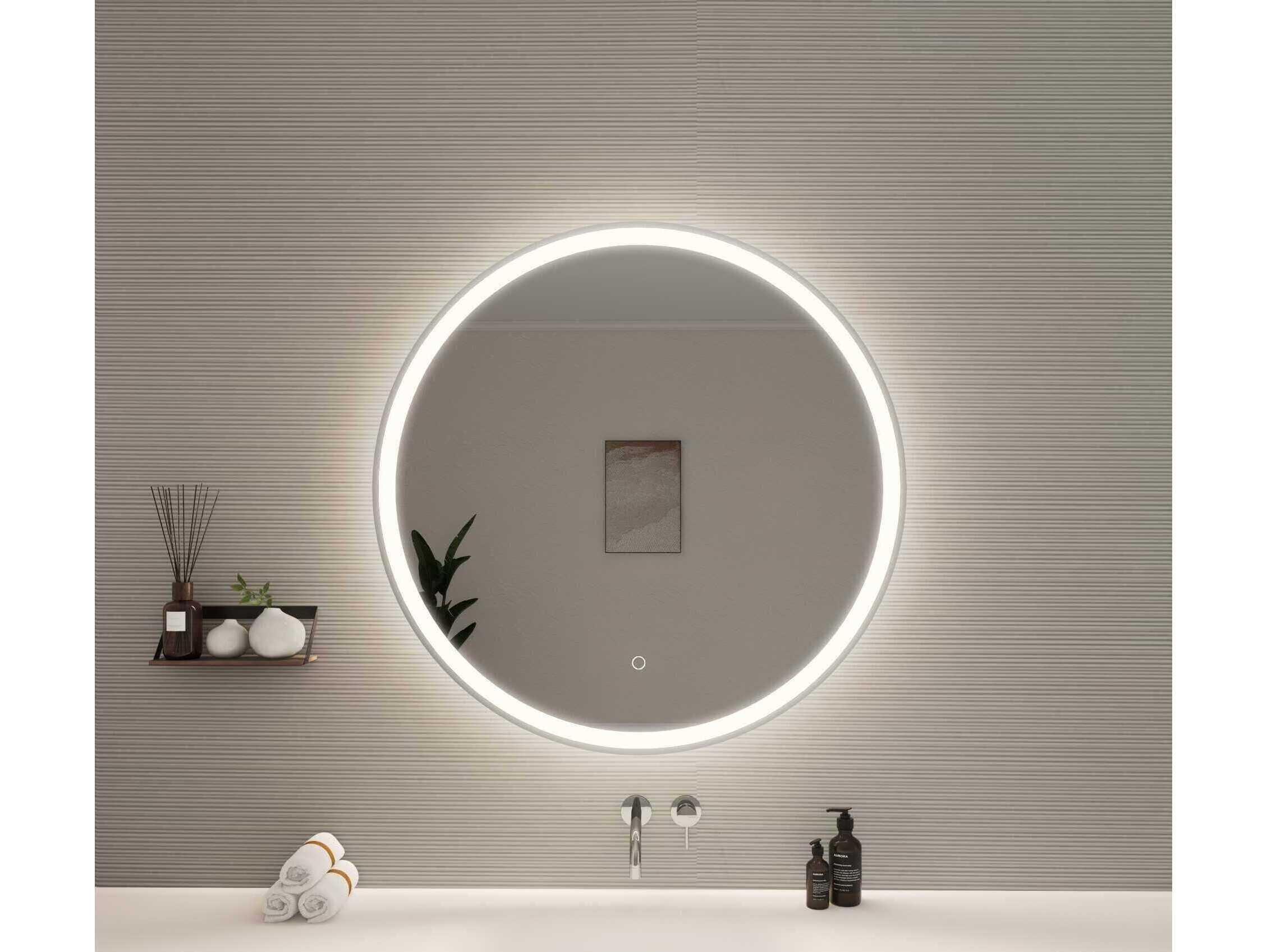 Elegant Lighting Harmoni Silver Round Wall Mirror