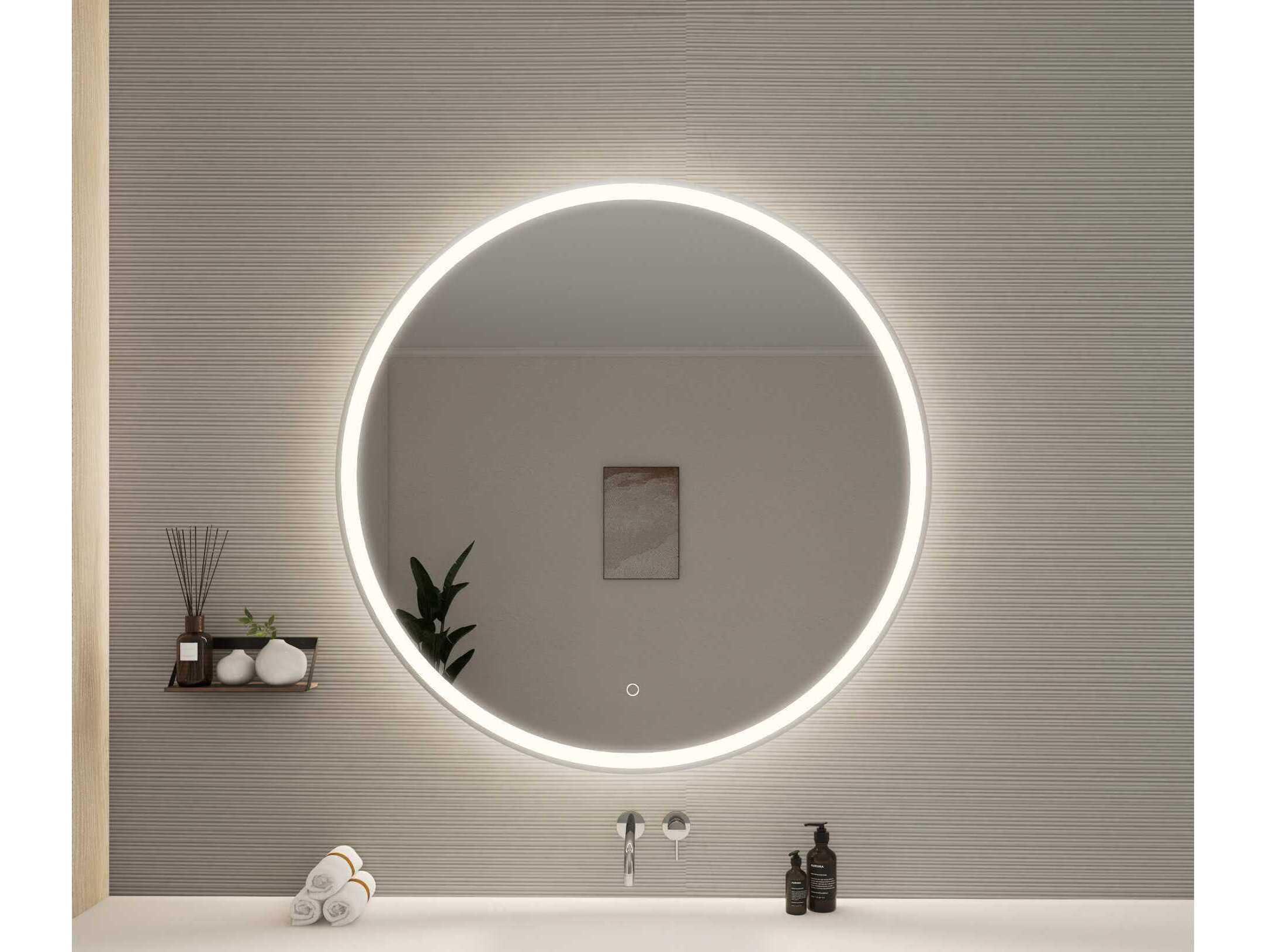 Elegant Lighting Harmoni Silver Round Wall Mirror