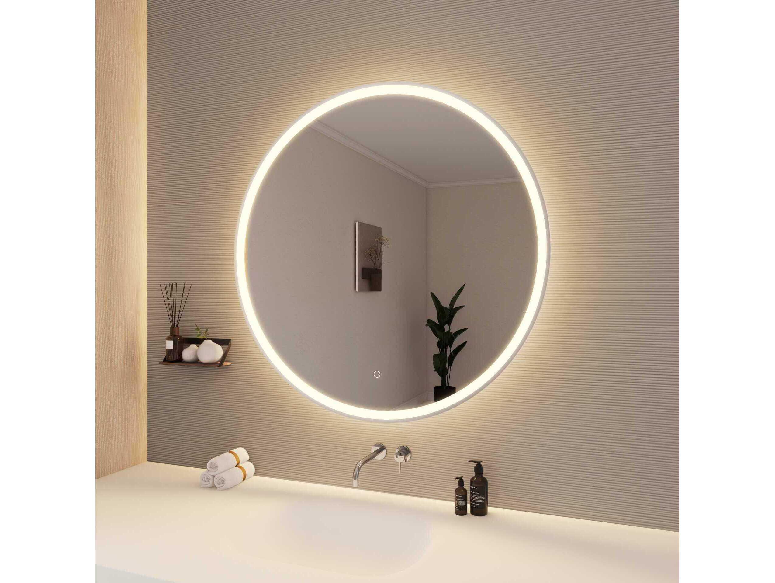 Elegant Lighting Harmoni Silver Round Wall Mirror