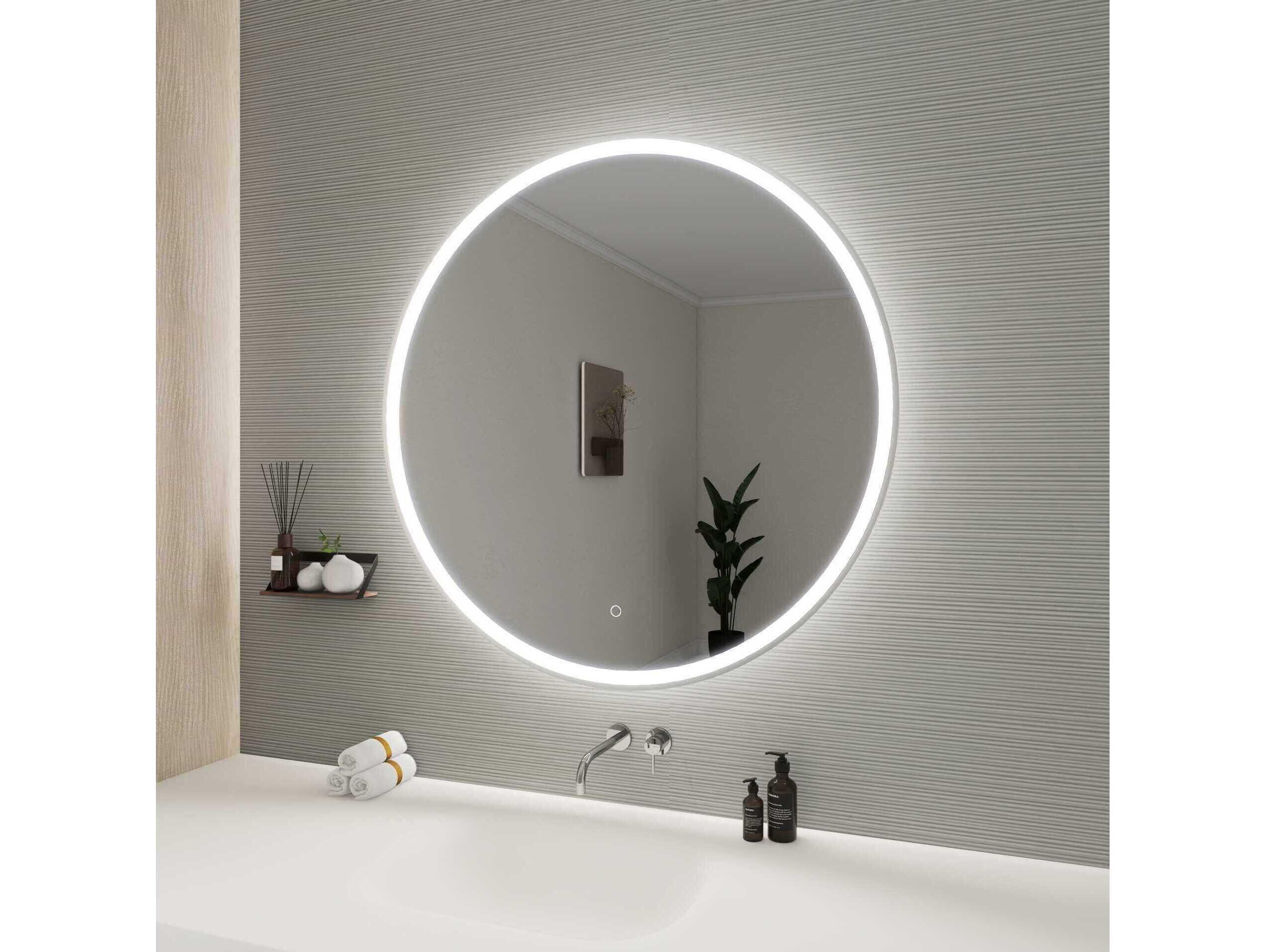 Elegant Lighting Harmoni Silver Round Wall Mirror