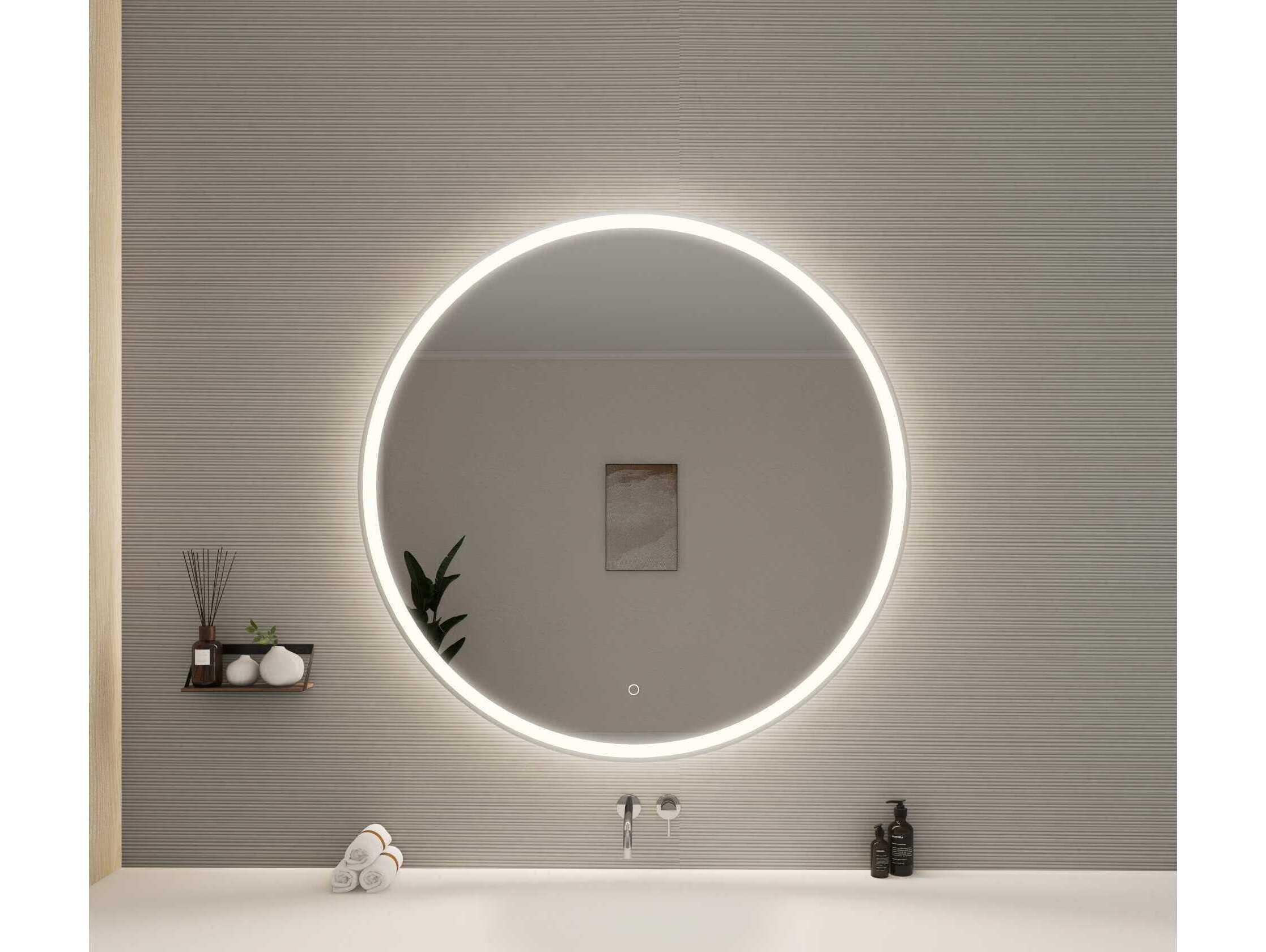 Elegant Lighting Harmoni Silver Round Wall Mirror