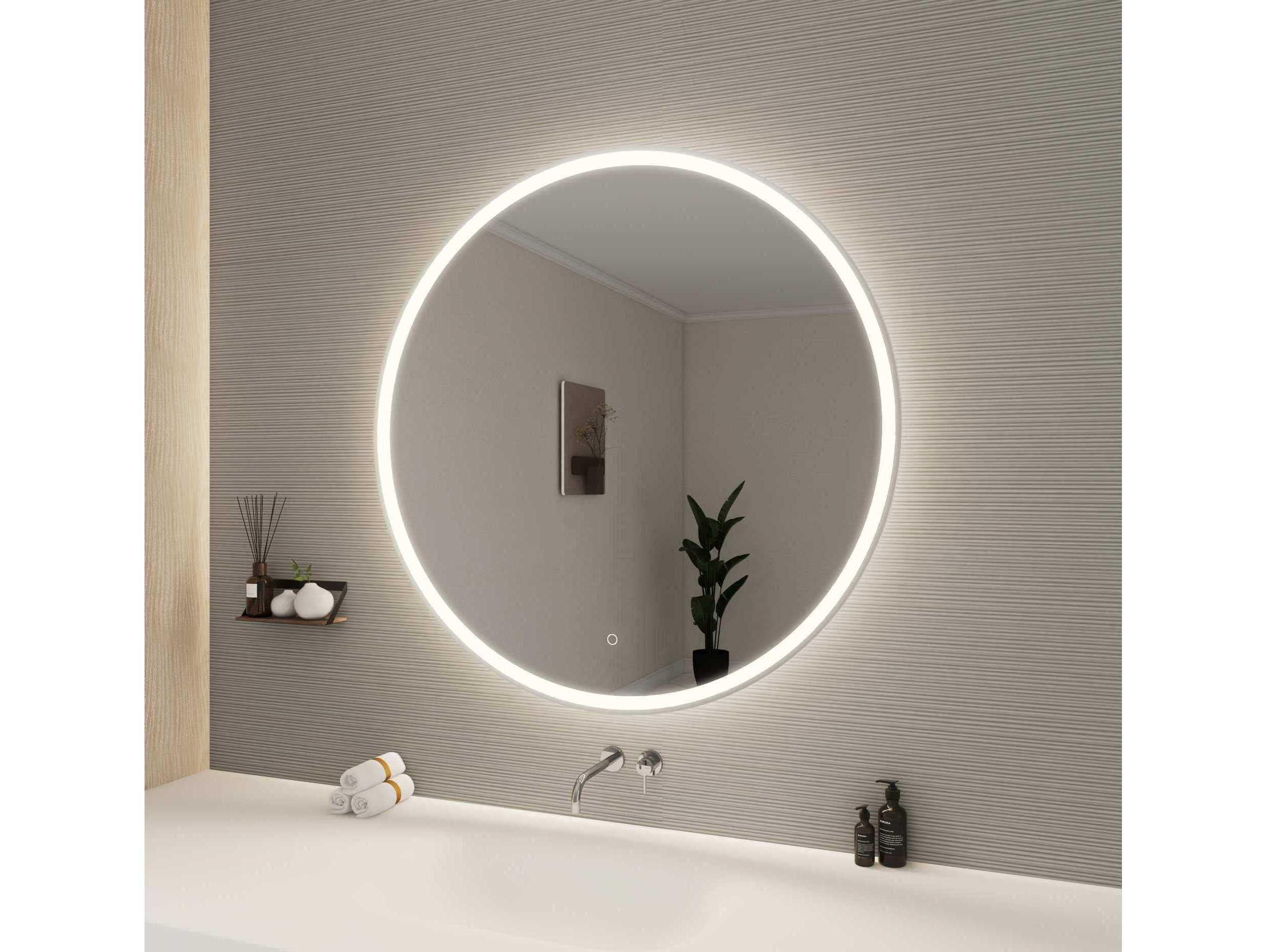 Elegant Lighting Harmoni Silver Round Wall Mirror