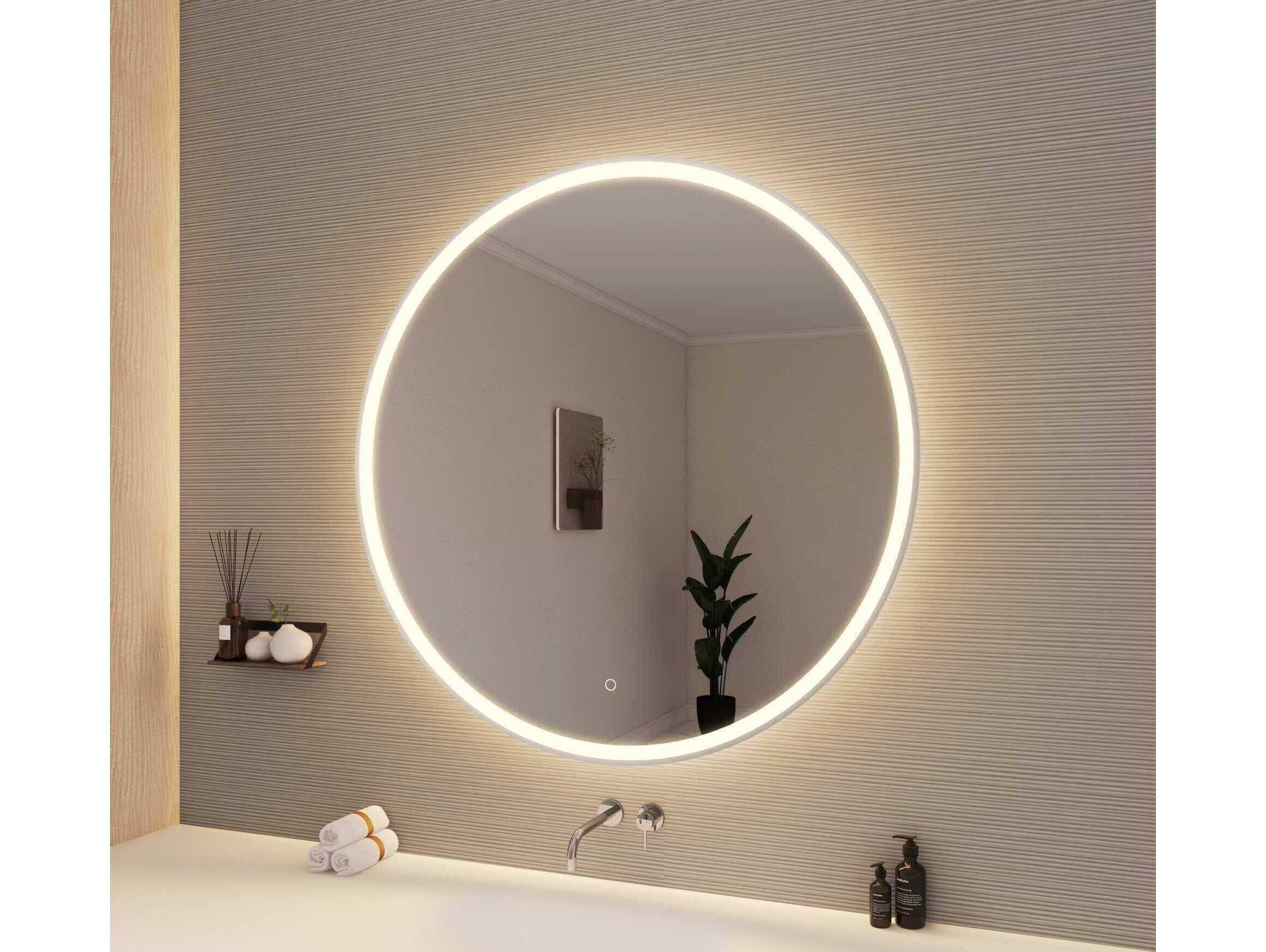 Elegant Lighting Harmoni Silver Round Wall Mirror