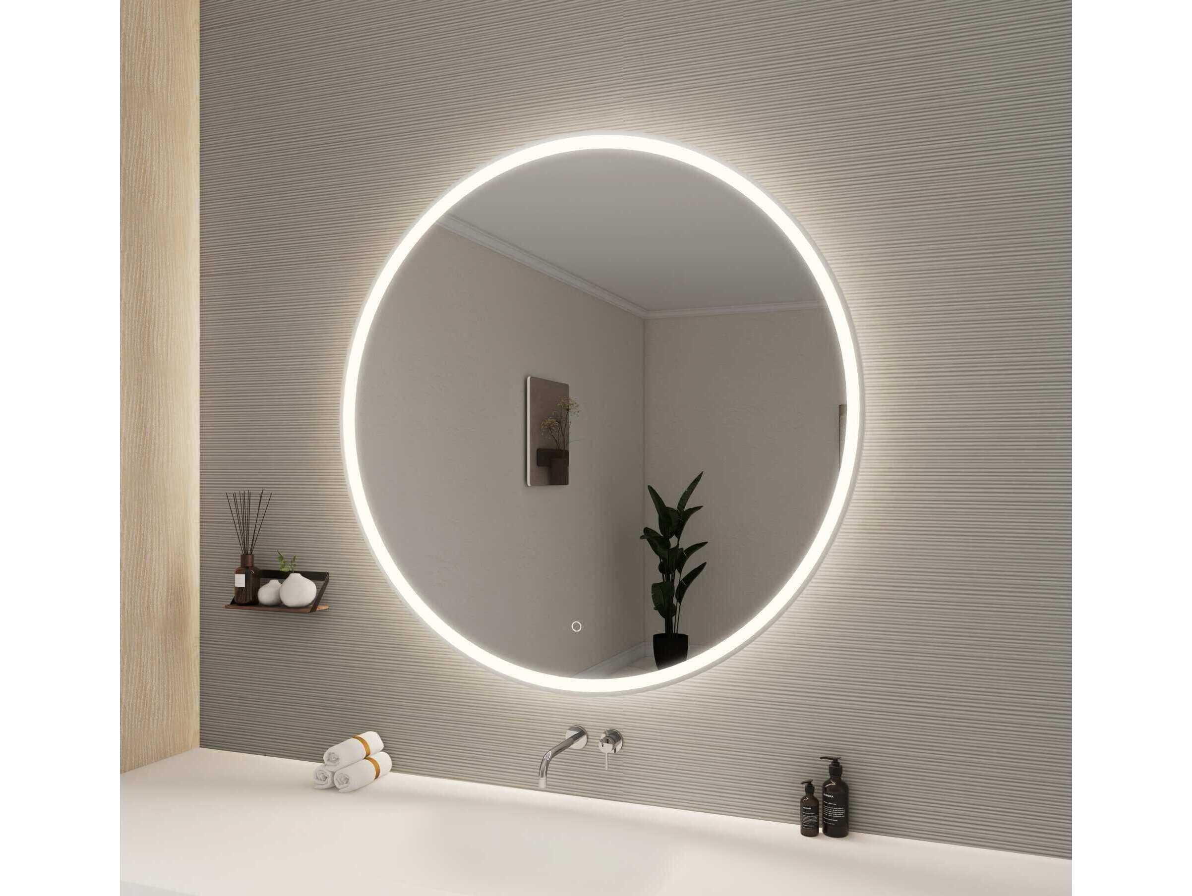 Elegant Lighting Harmoni Silver Round Wall Mirror