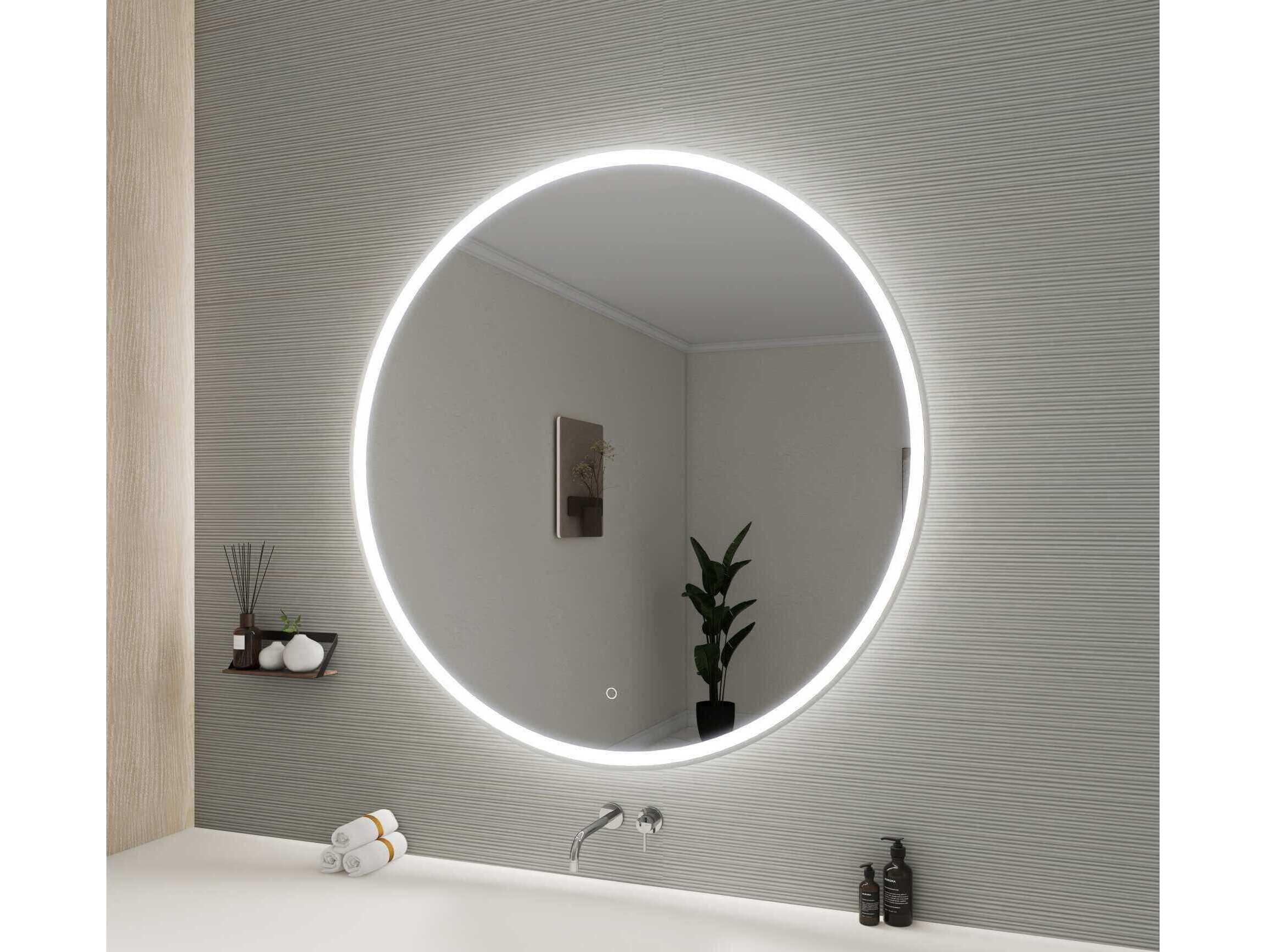 Elegant Lighting Harmoni Silver Round Wall Mirror