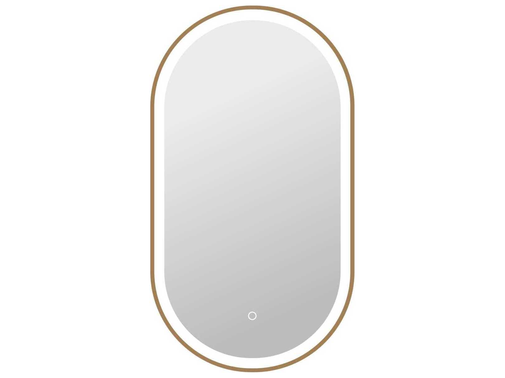 Elegant Lighting Harmoni Satin Gold Oval Wall Mirror