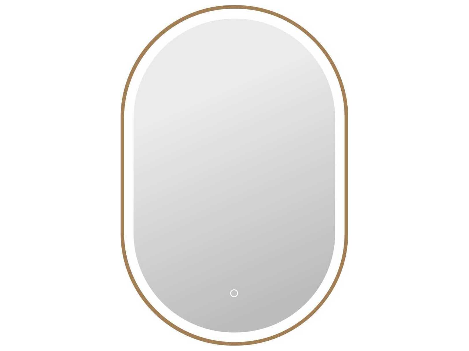 Elegant Lighting Harmoni Satin Gold Oval Wall Mirror