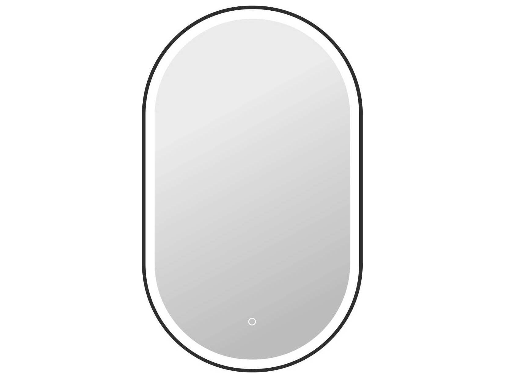 Elegant Lighting Harmoni Black Oval Wall Mirror