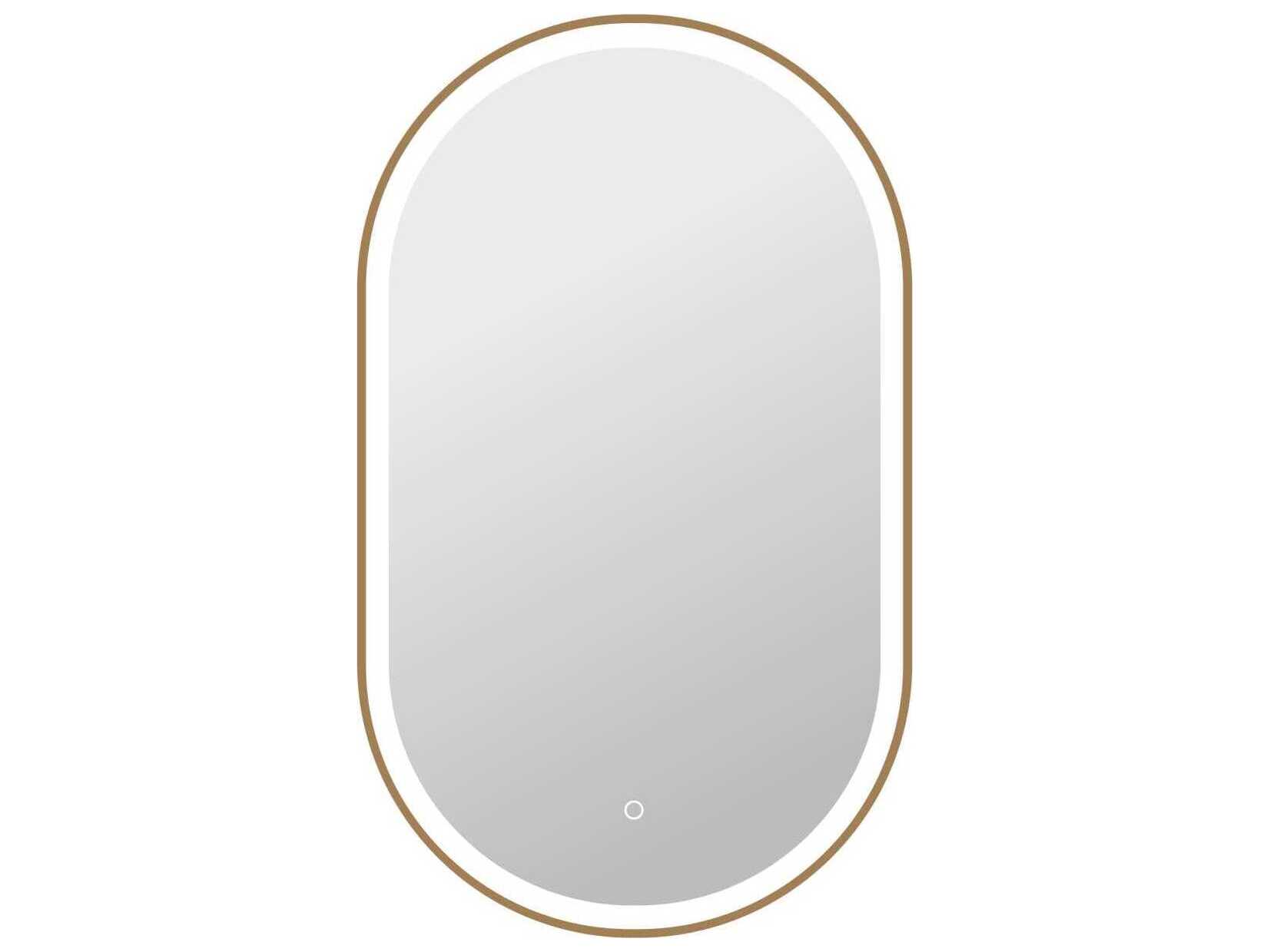 Elegant Lighting Harmoni Satin Gold Oval Wall Mirror