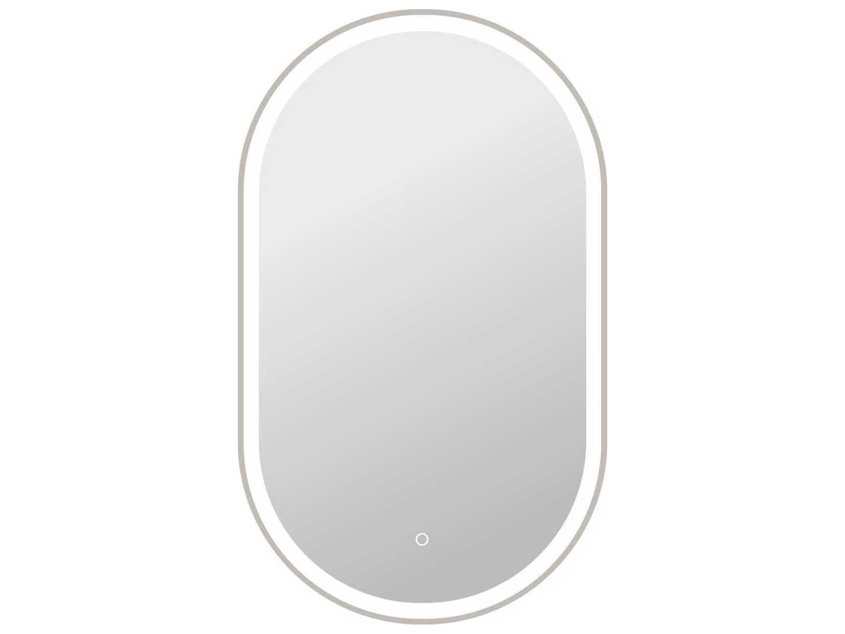 Elegant Lighting Harmoni Silver Oval Wall Mirror