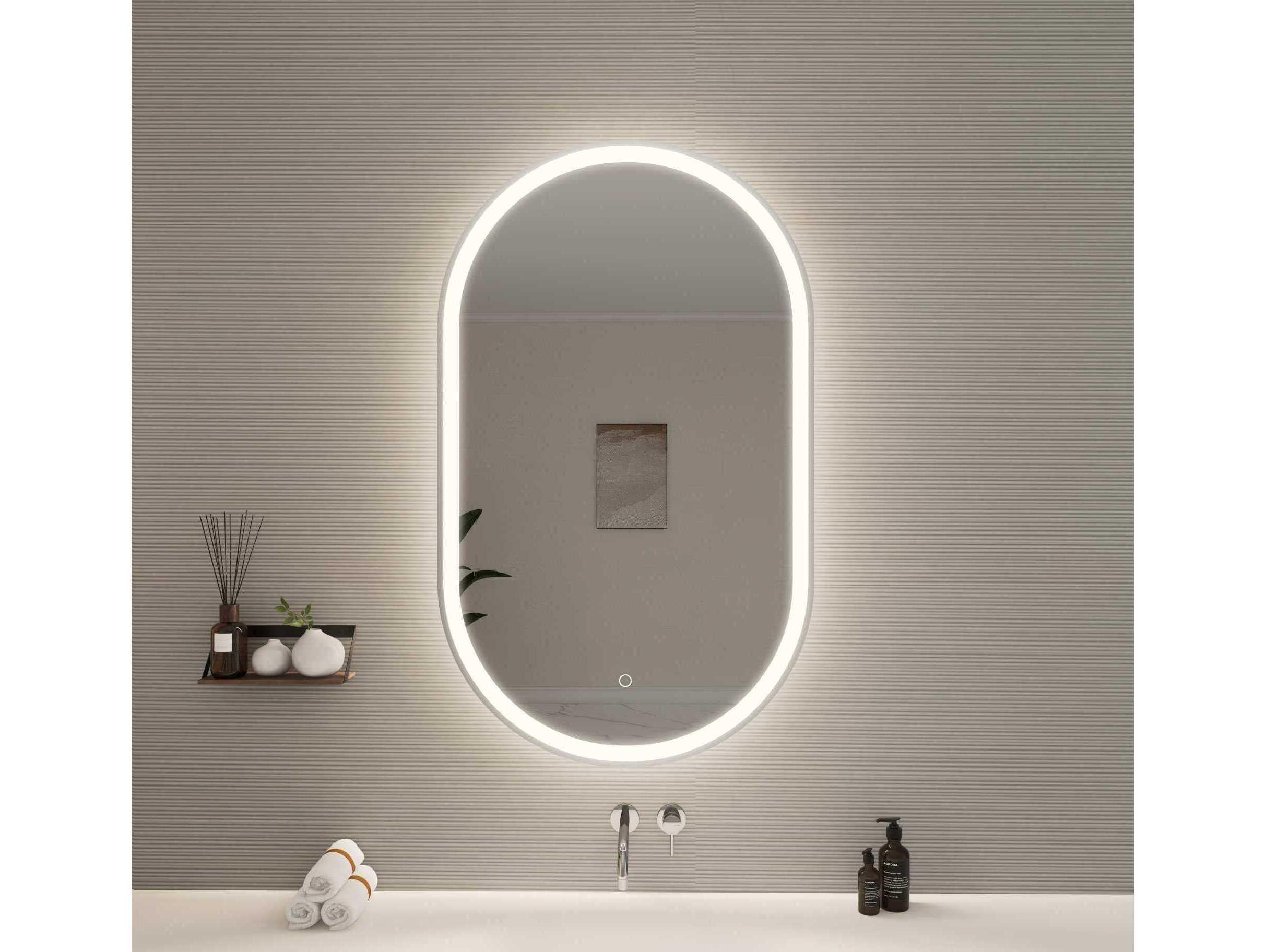 Elegant Lighting Harmoni Silver Oval Wall Mirror