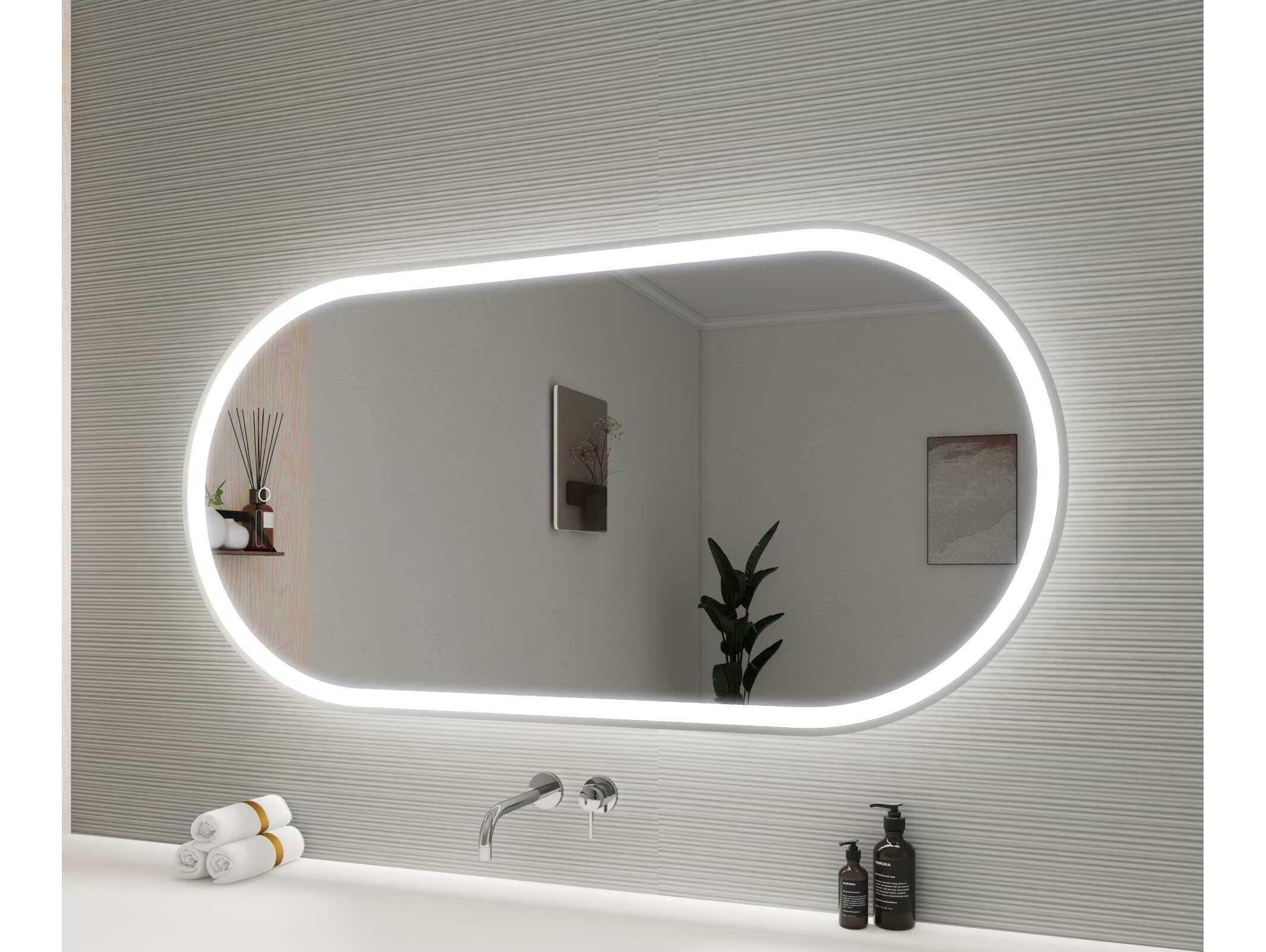 Elegant Lighting Harmoni Silver Oval Wall Mirror