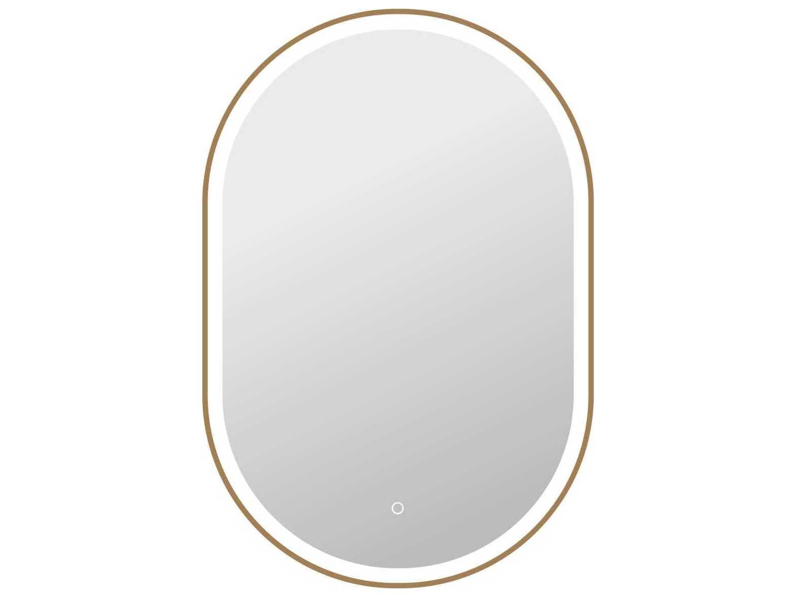 Elegant Lighting Harmoni Satin Gold Oval Wall Mirror