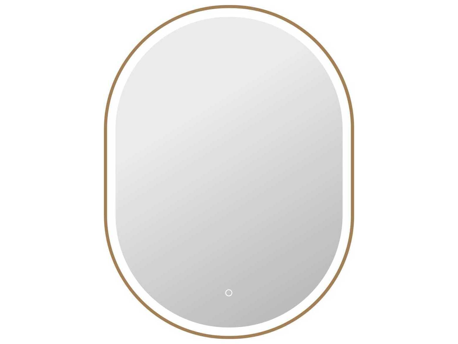 Elegant Lighting Harmoni Satin Gold Oval Wall Mirror