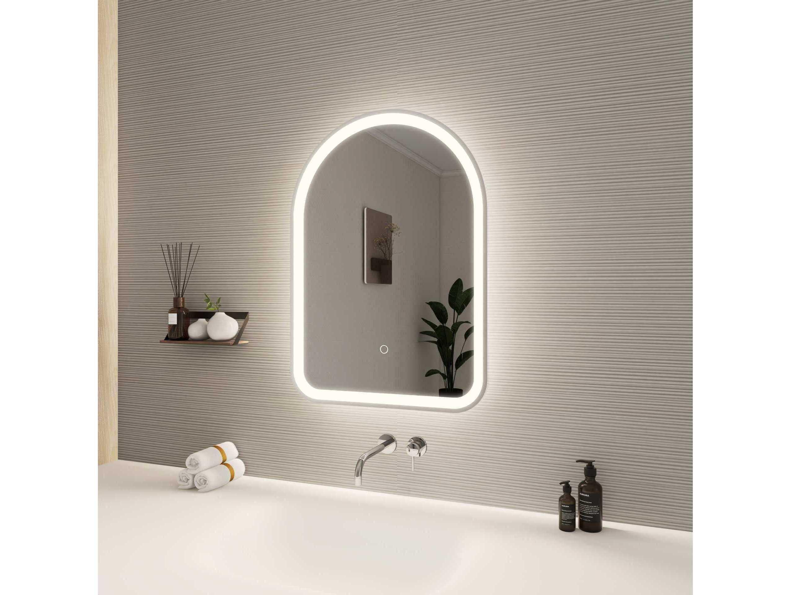 Elegant Lighting Harmoni Silver Arch Wall Mirror