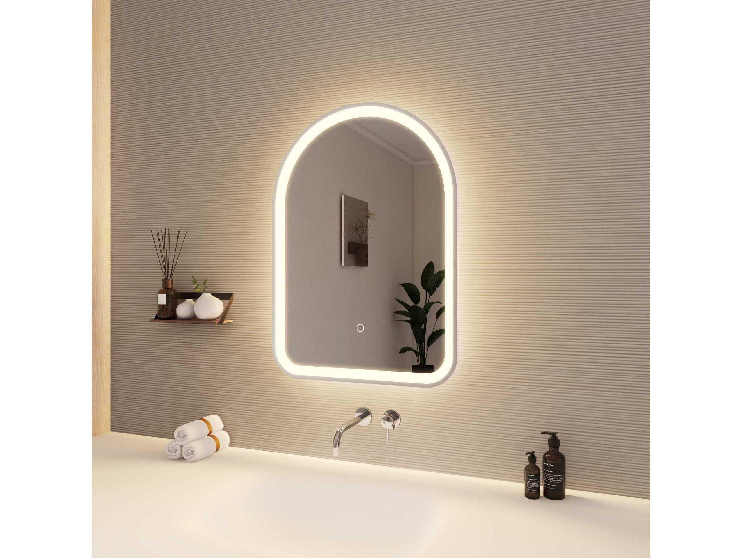 Elegant Lighting Harmoni Silver Arch Wall Mirror
