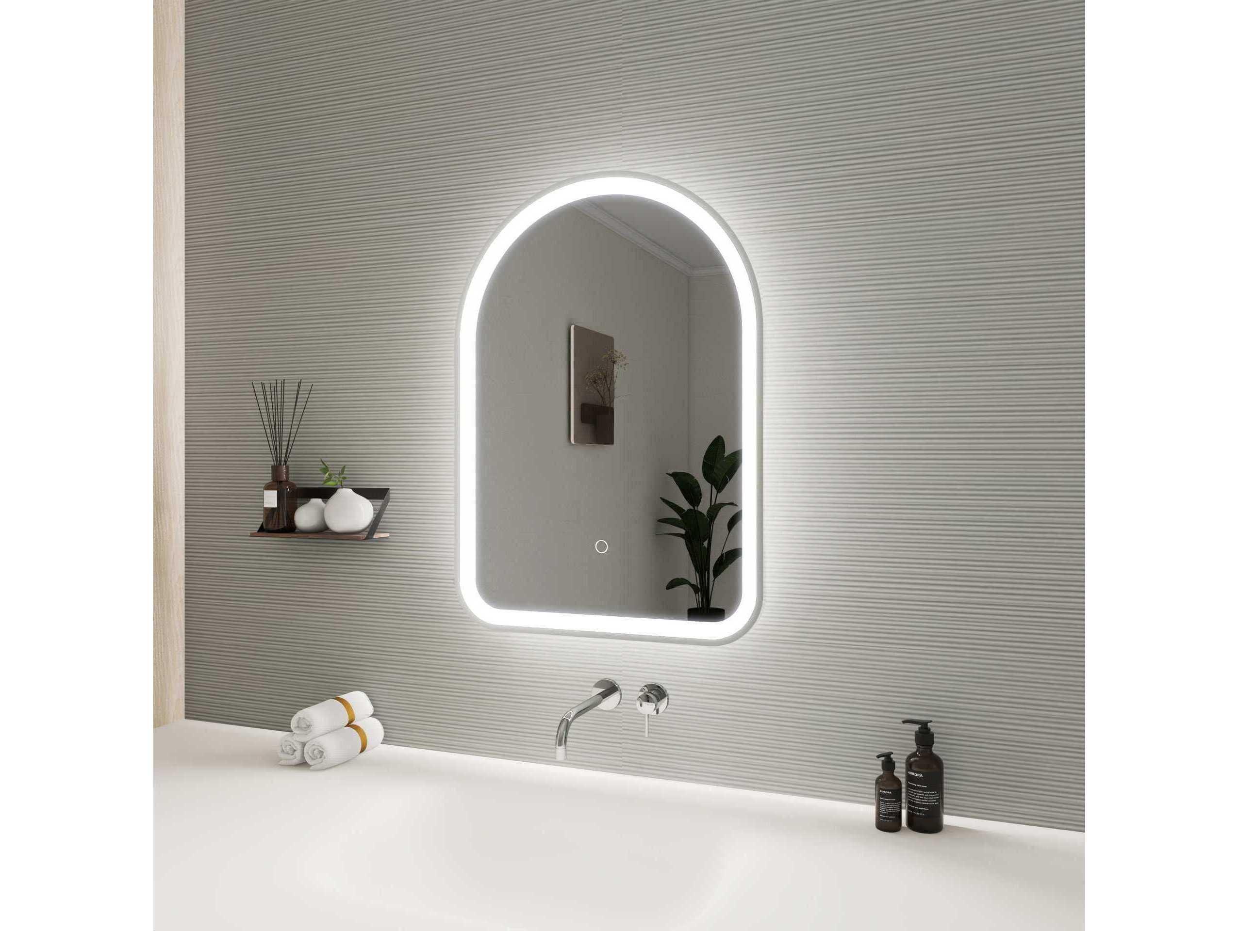 Elegant Lighting Harmoni Silver Arch Wall Mirror