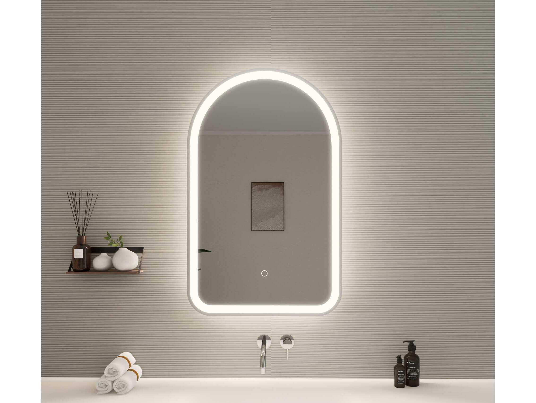 Elegant Lighting Harmoni Silver Arch Wall Mirror