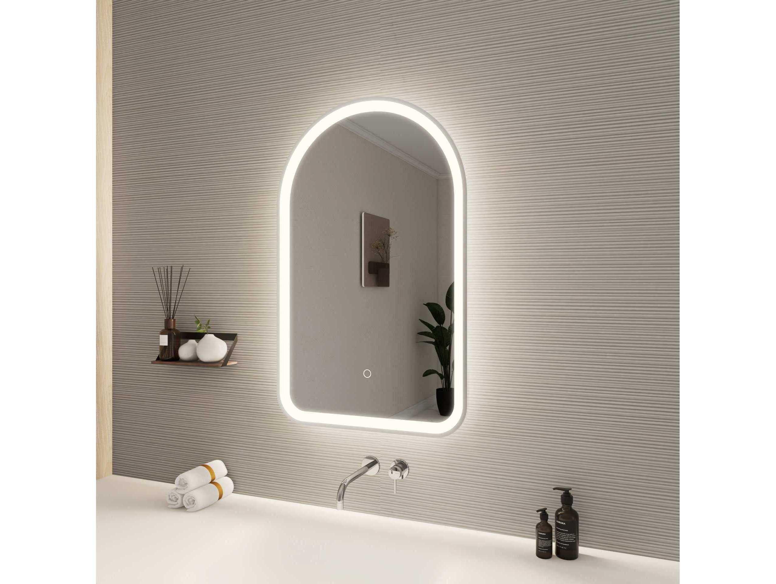 Elegant Lighting Harmoni Silver Arch Wall Mirror