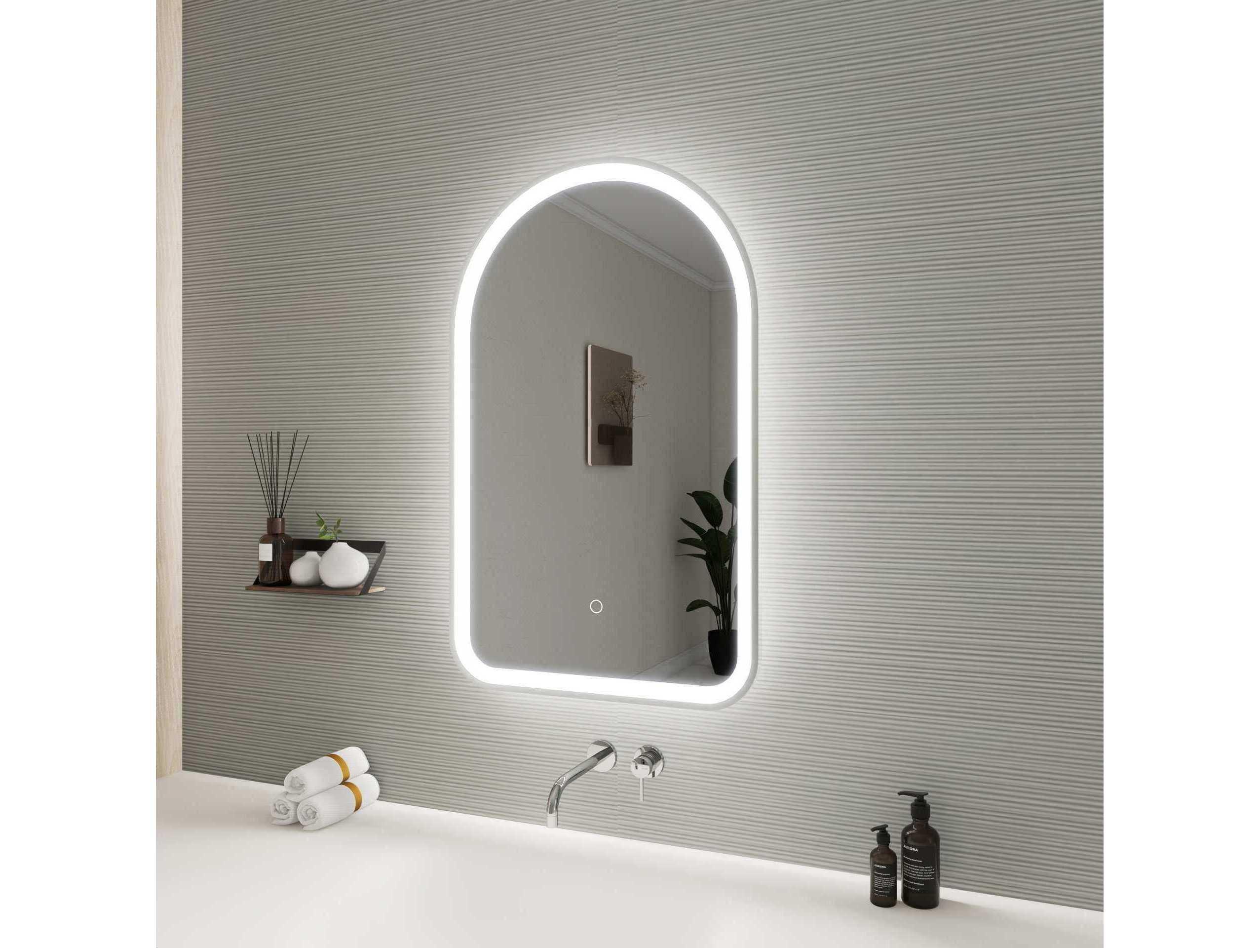 Elegant Lighting Harmoni Silver Arch Wall Mirror