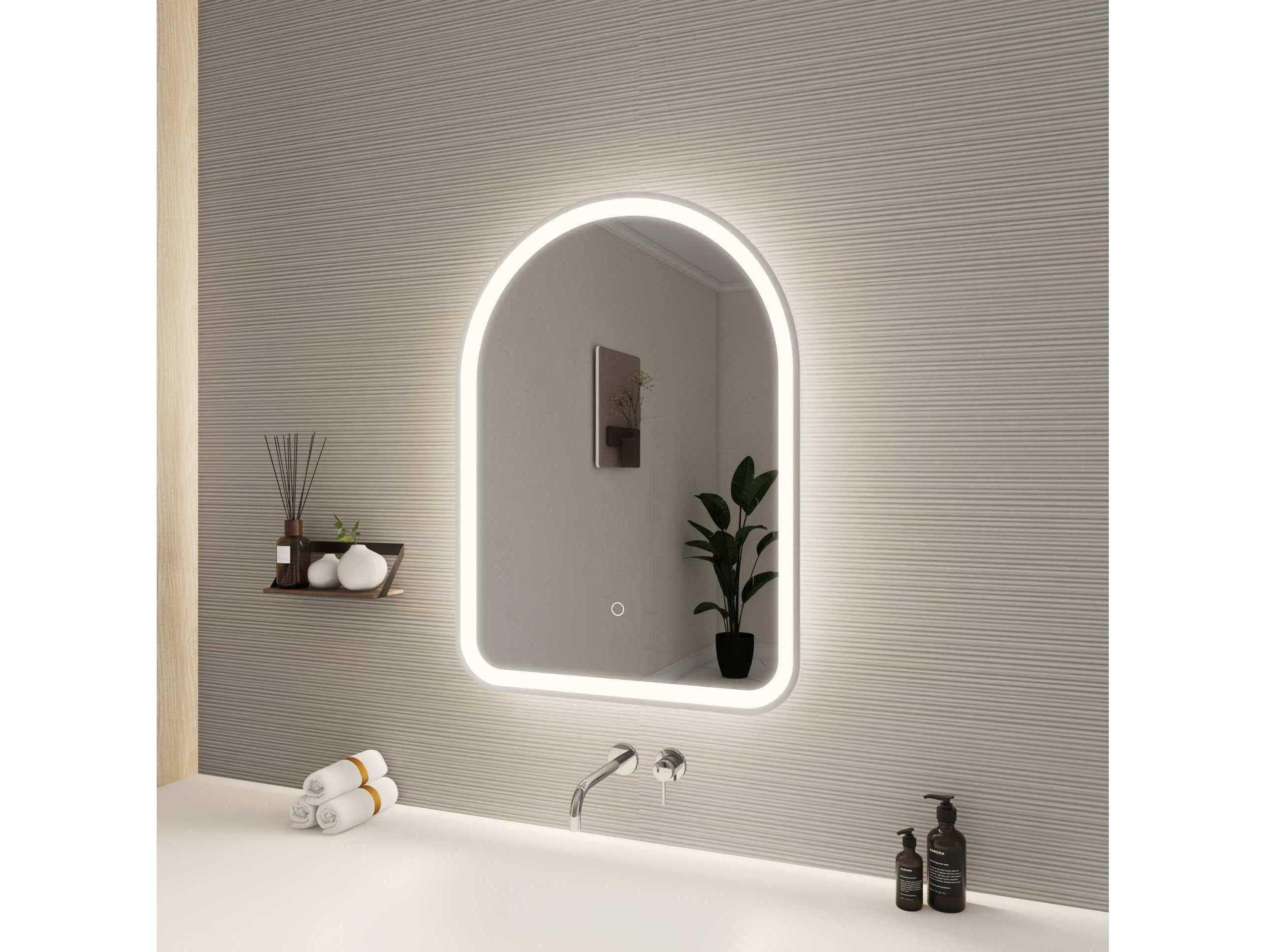 Elegant Lighting Harmoni Silver Arch Wall Mirror