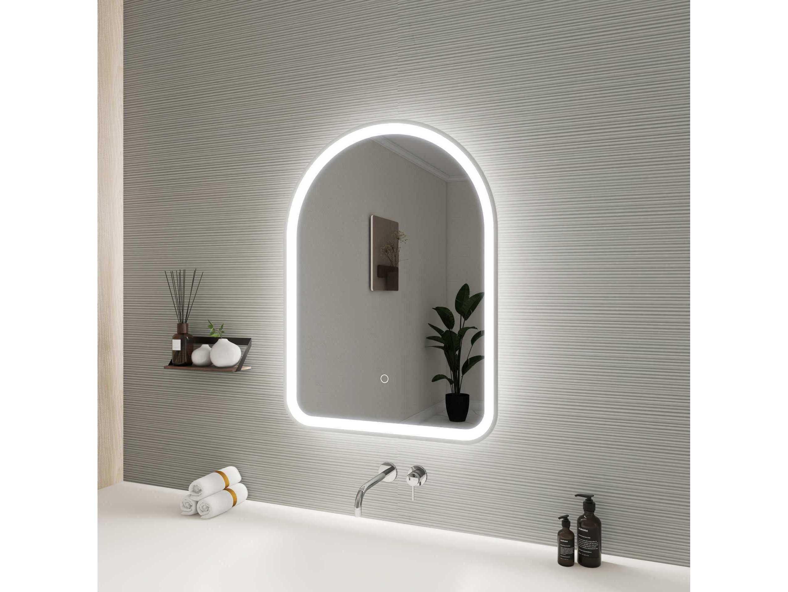 Elegant Lighting Harmoni Silver Arch Wall Mirror