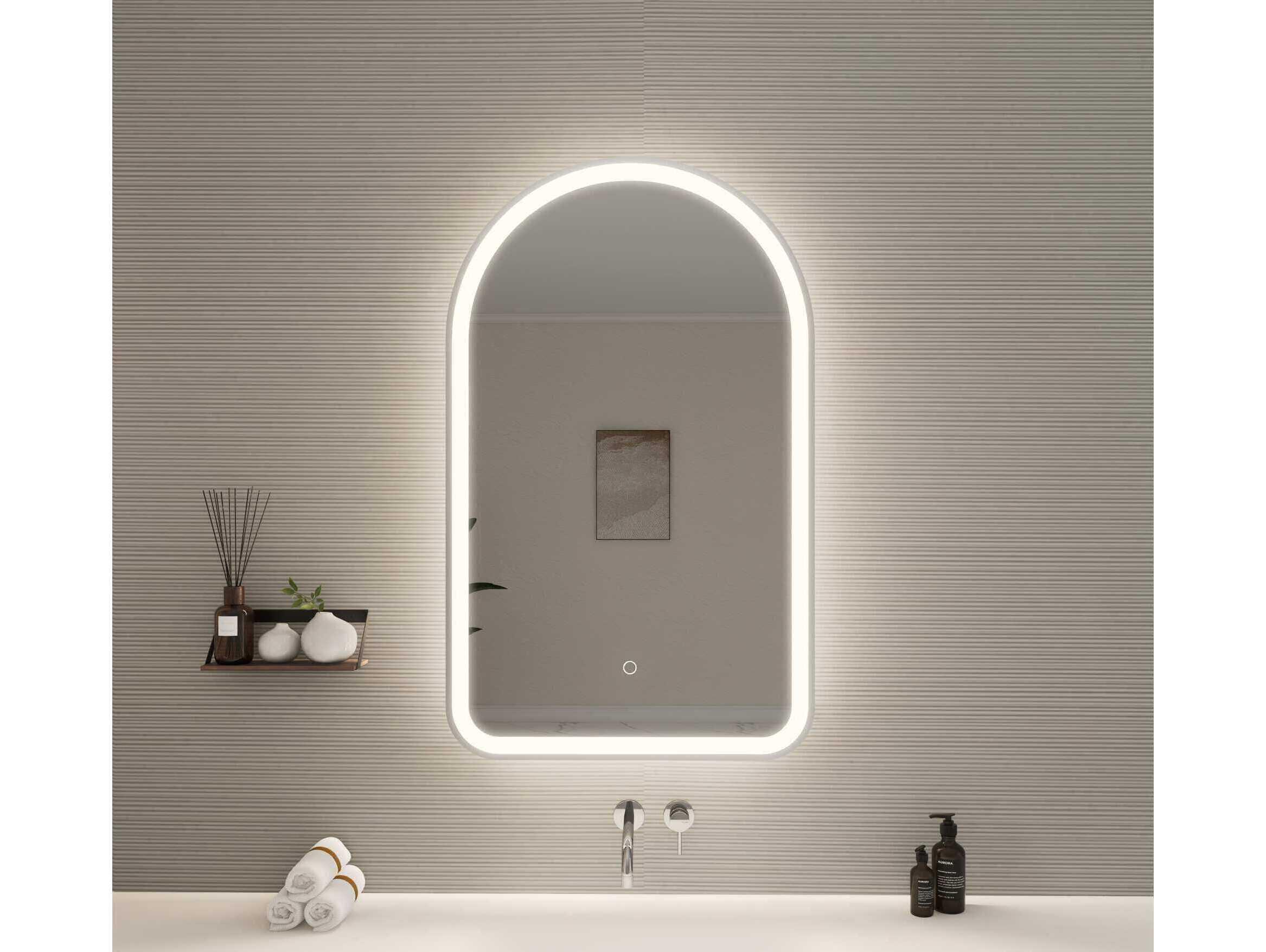 Elegant Lighting Harmoni Silver Arch Wall Mirror