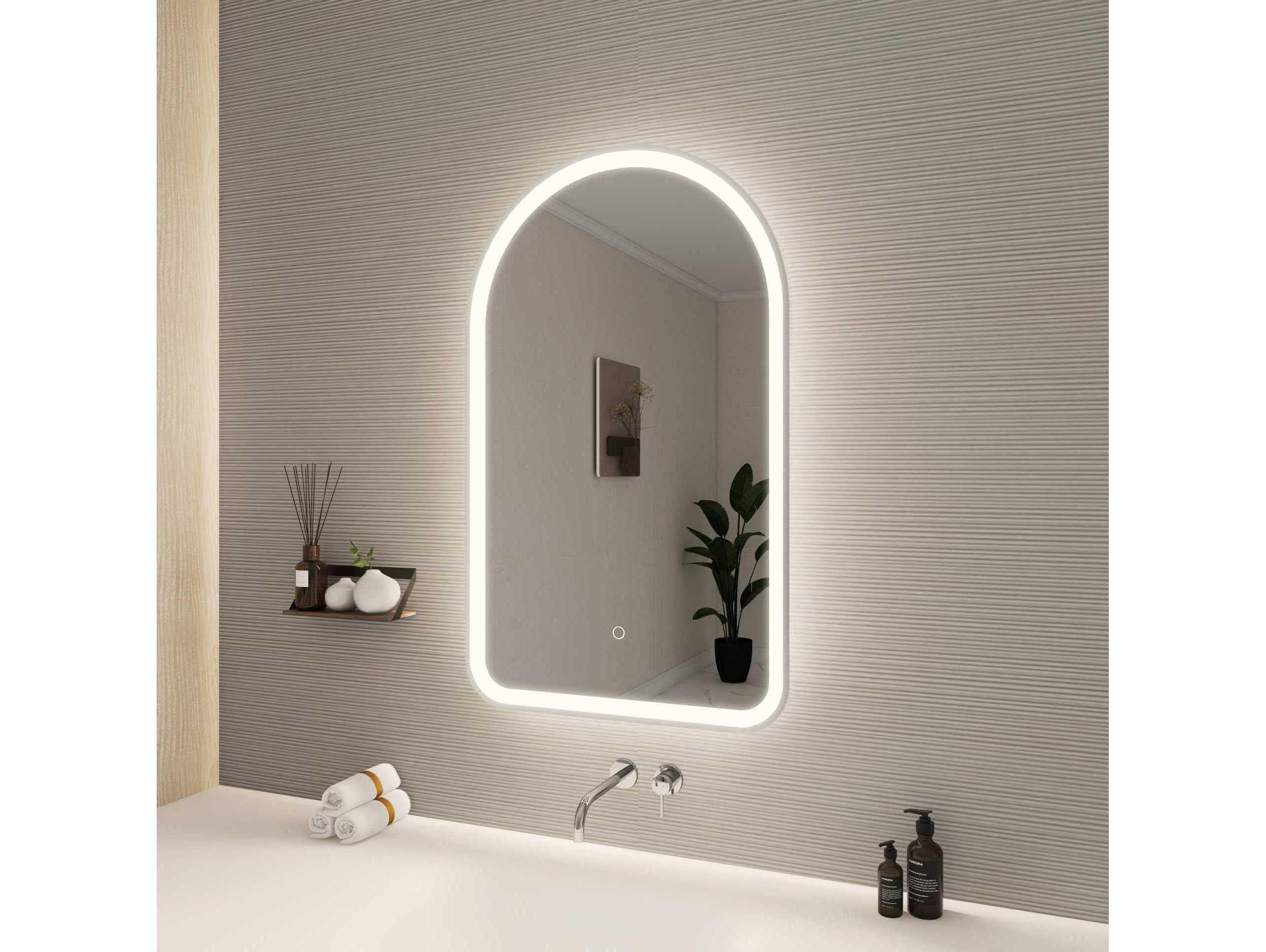 Elegant Lighting Harmoni Silver Arch Wall Mirror