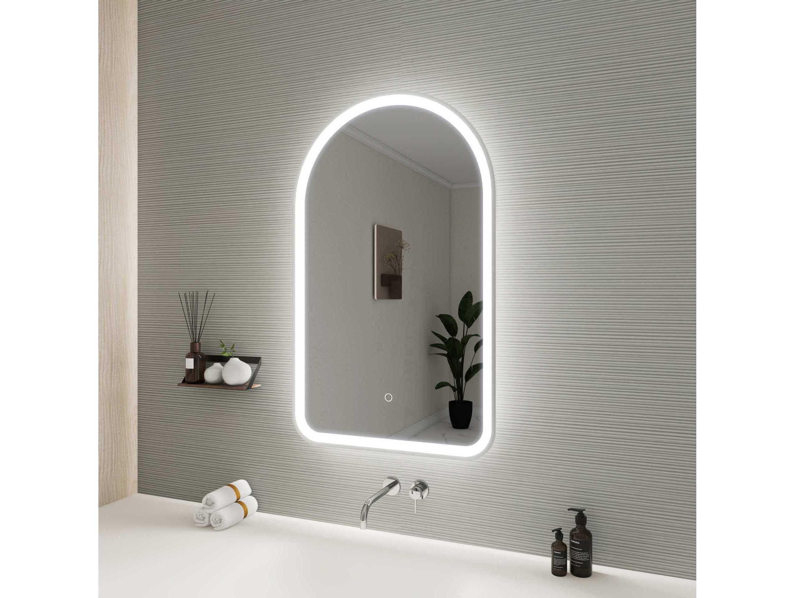 Elegant Lighting Harmoni Silver Arch Wall Mirror