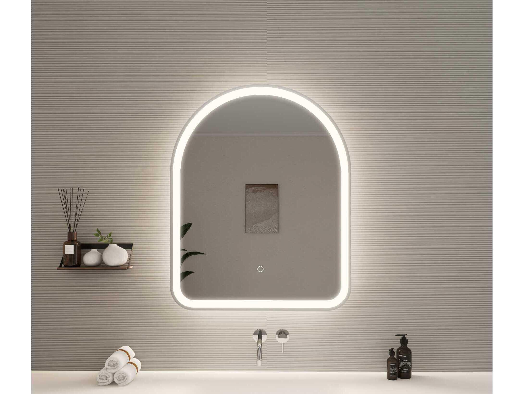 Elegant Lighting Harmoni Silver Arch Wall Mirror