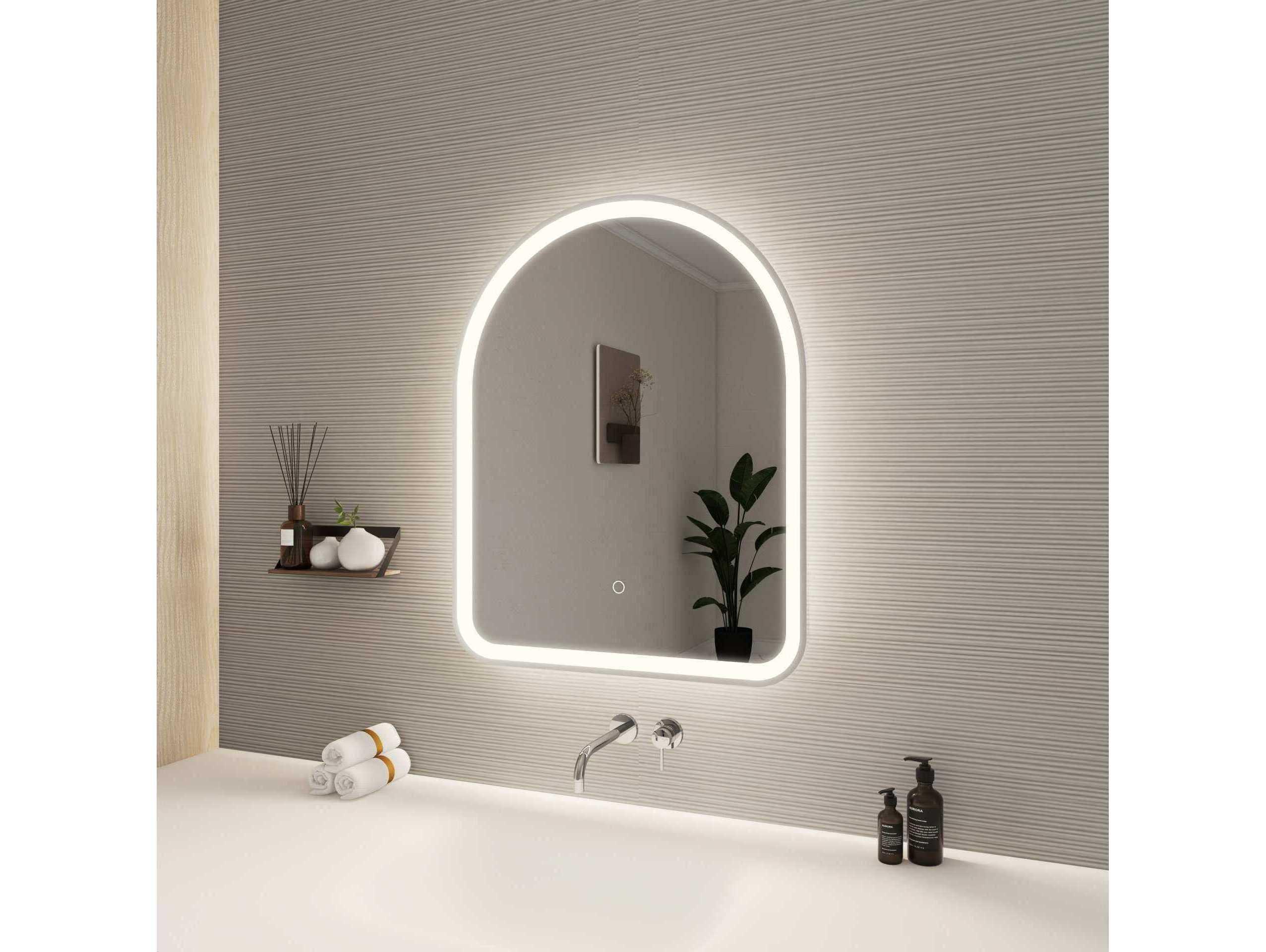 Elegant Lighting Harmoni Silver Arch Wall Mirror