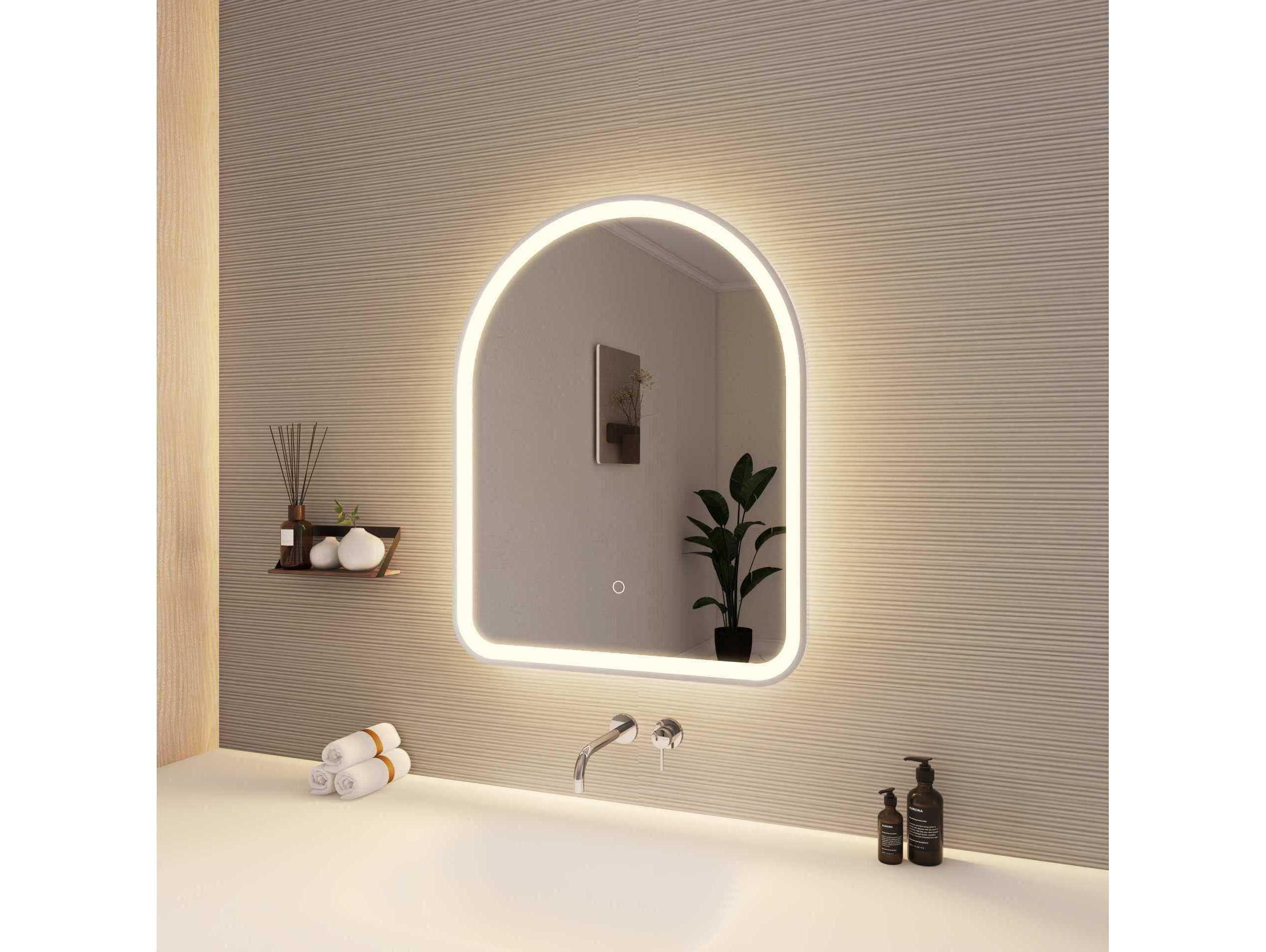 Elegant Lighting Harmoni Silver Arch Wall Mirror