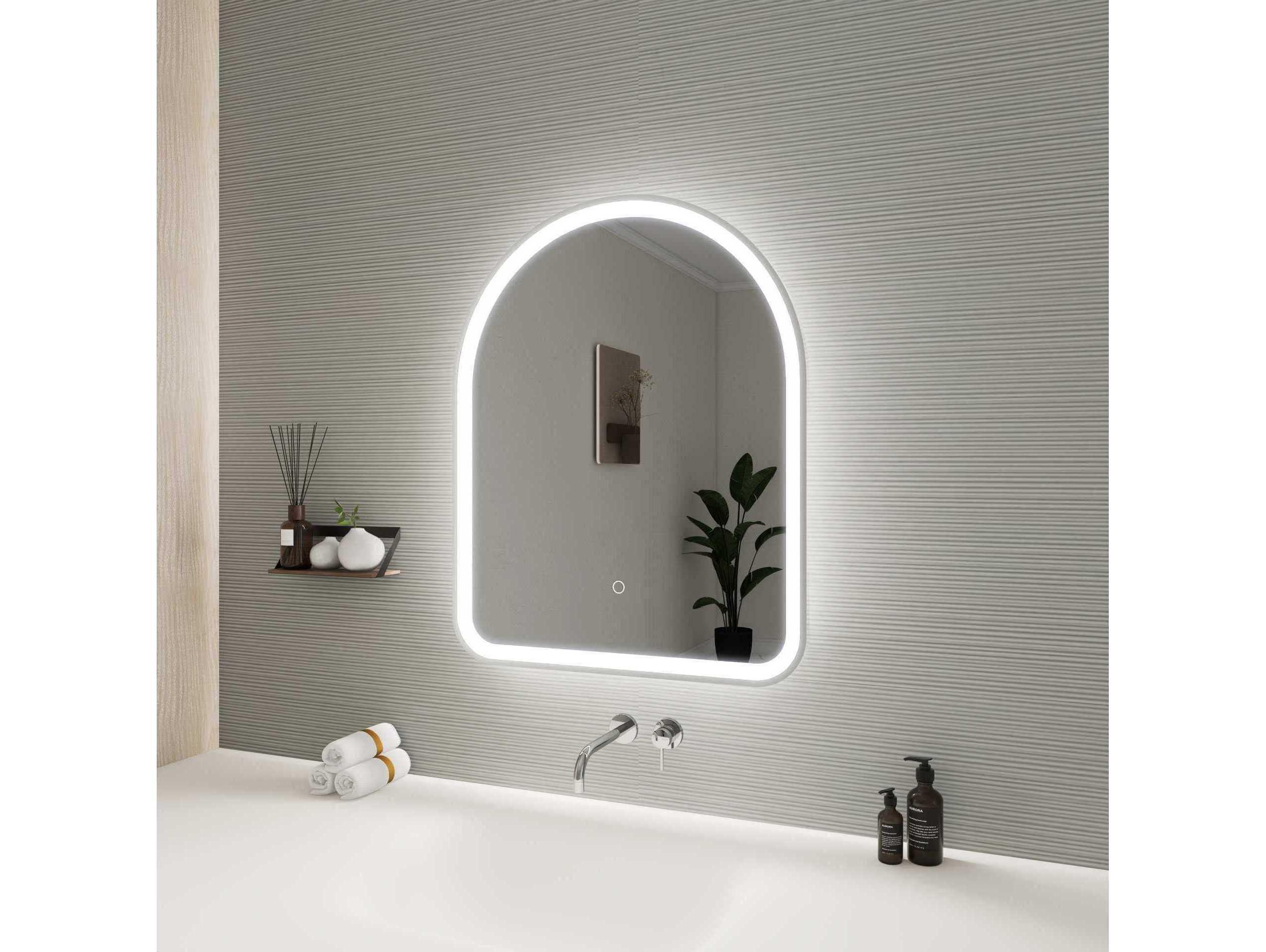 Elegant Lighting Harmoni Silver Arch Wall Mirror