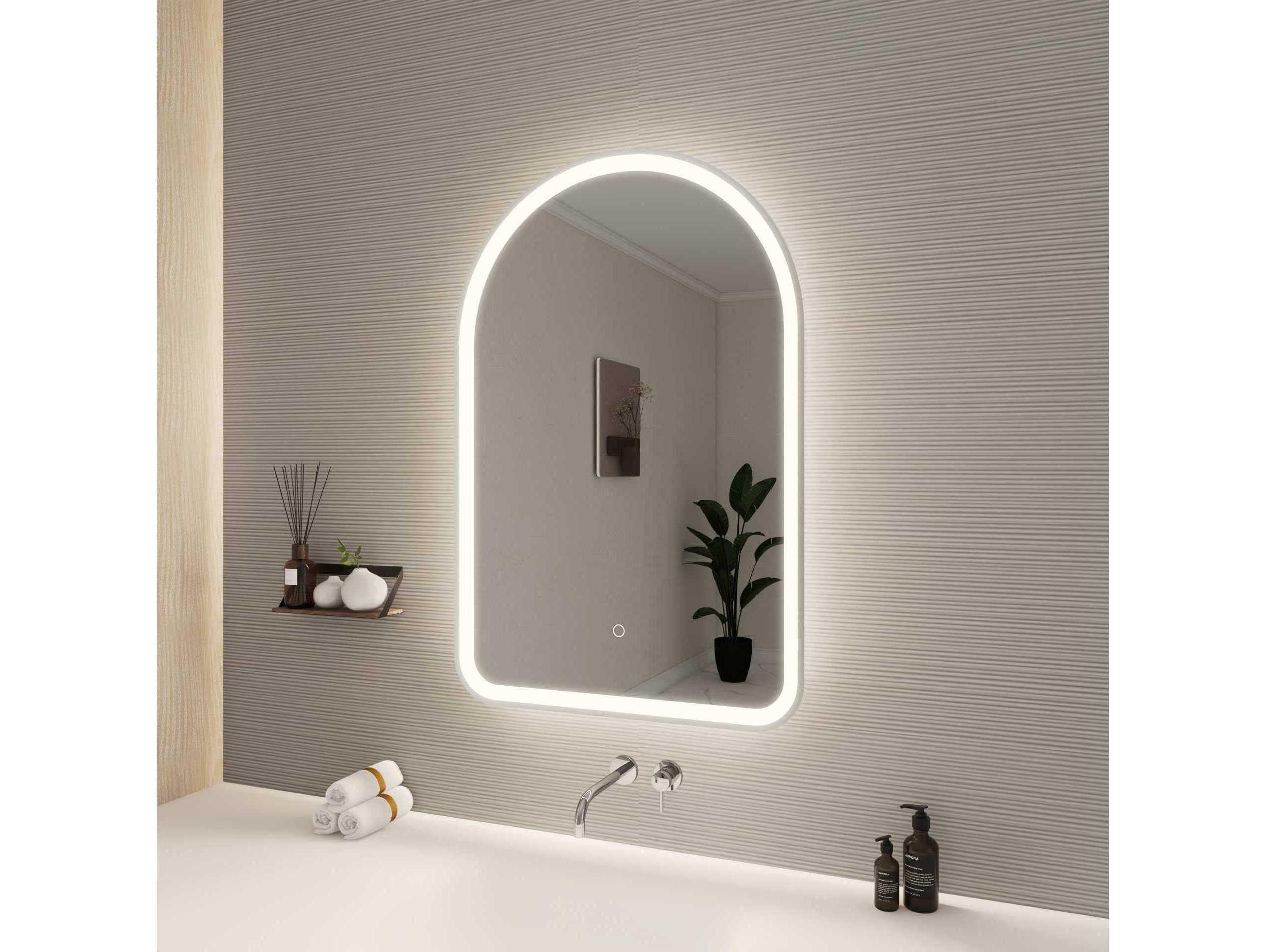 Elegant Lighting Harmoni Silver Arch Wall Mirror