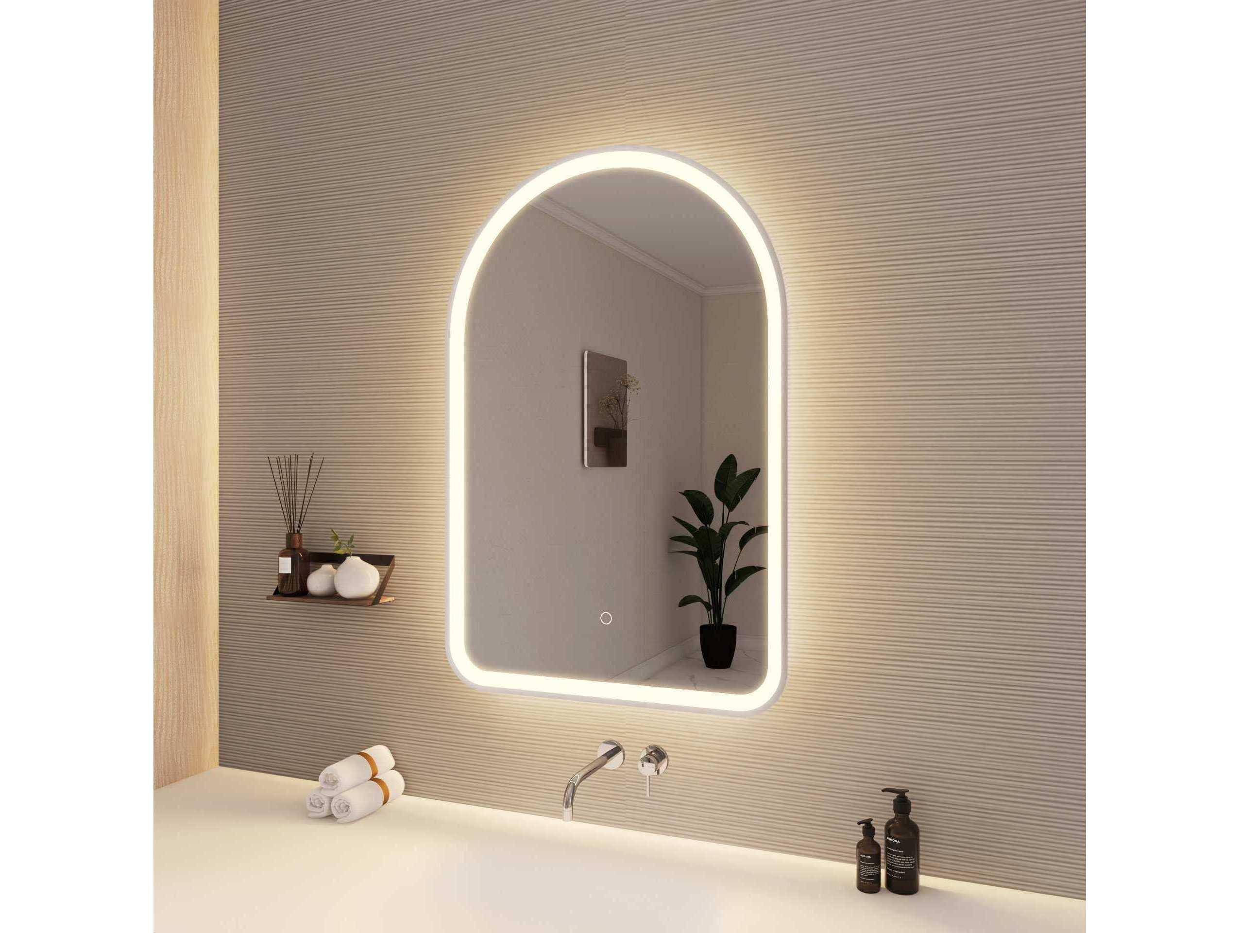 Elegant Lighting Harmoni Silver Arch Wall Mirror
